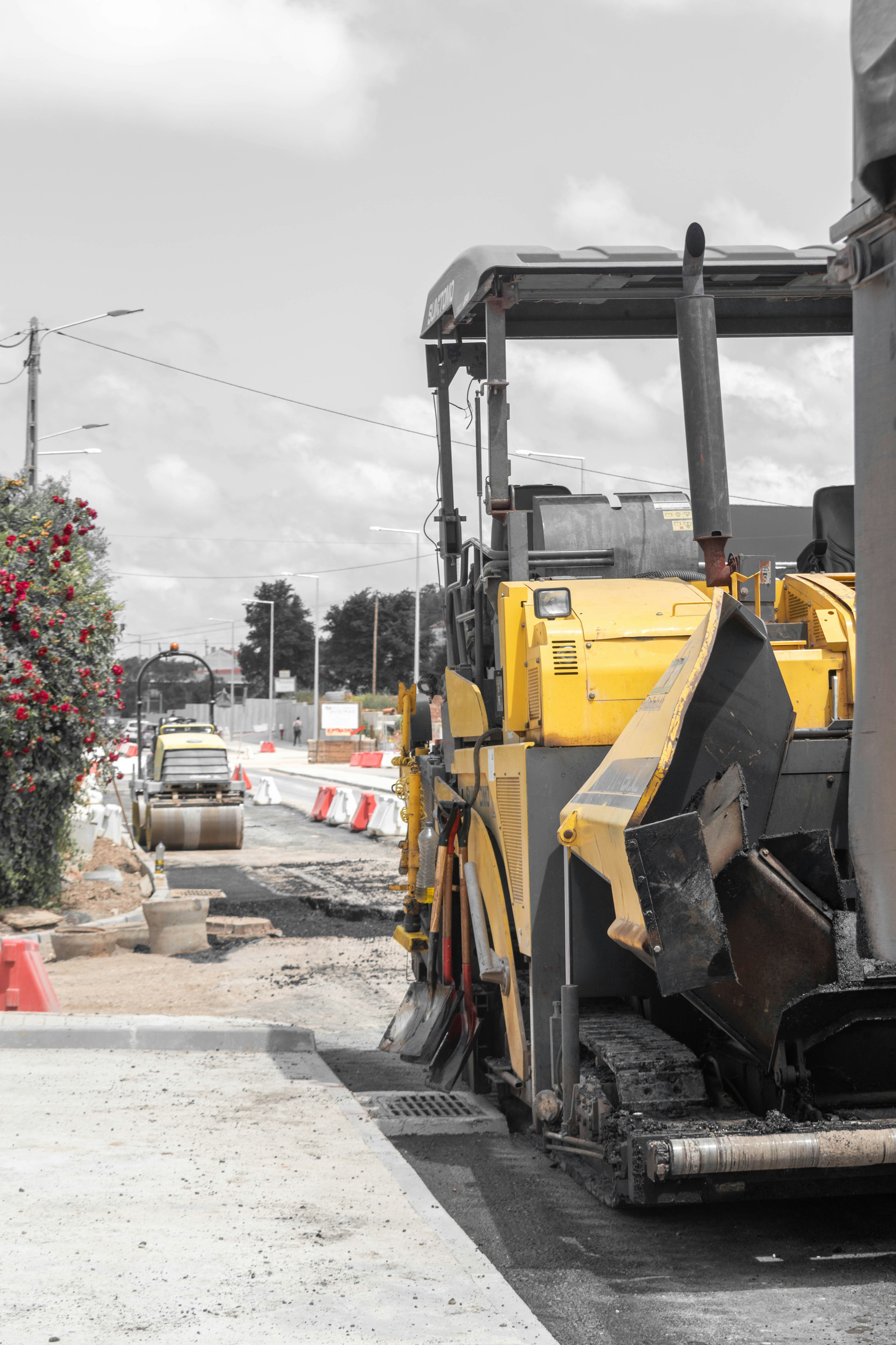 Paver and roller, Larktram Road