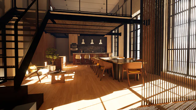 Endüstriyel (loft) tarz – Açık planlı loft daire
