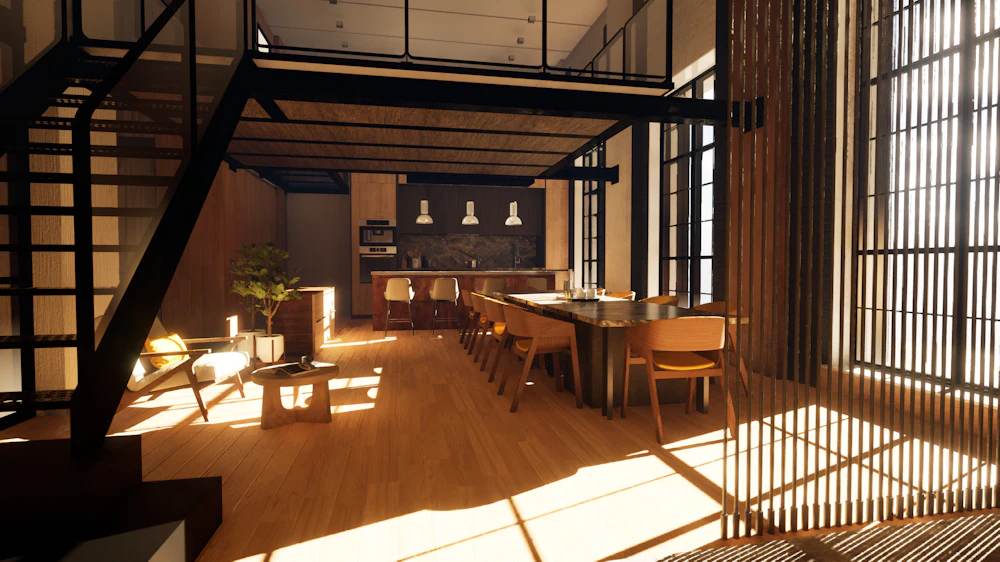 Endüstriyel (loft) tarz – Açık planlı loft daire