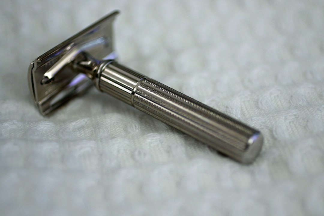 multi-blade razor closeup