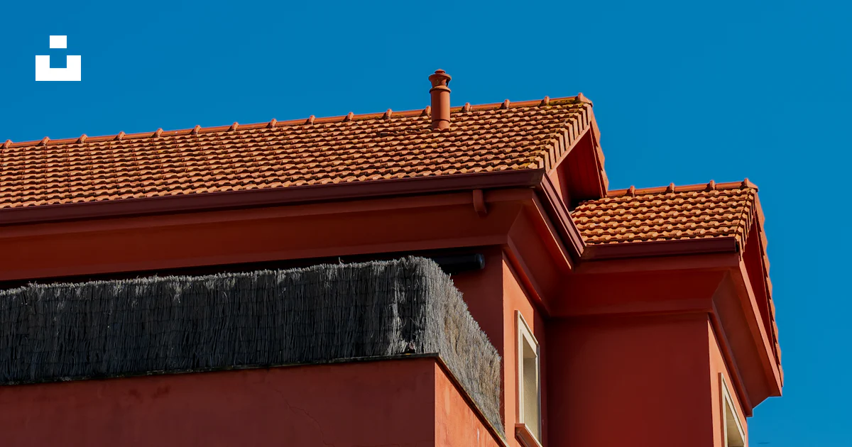 Sky Window Icon Red building with terracotta roof against a clear blue sky - Free Photo ...