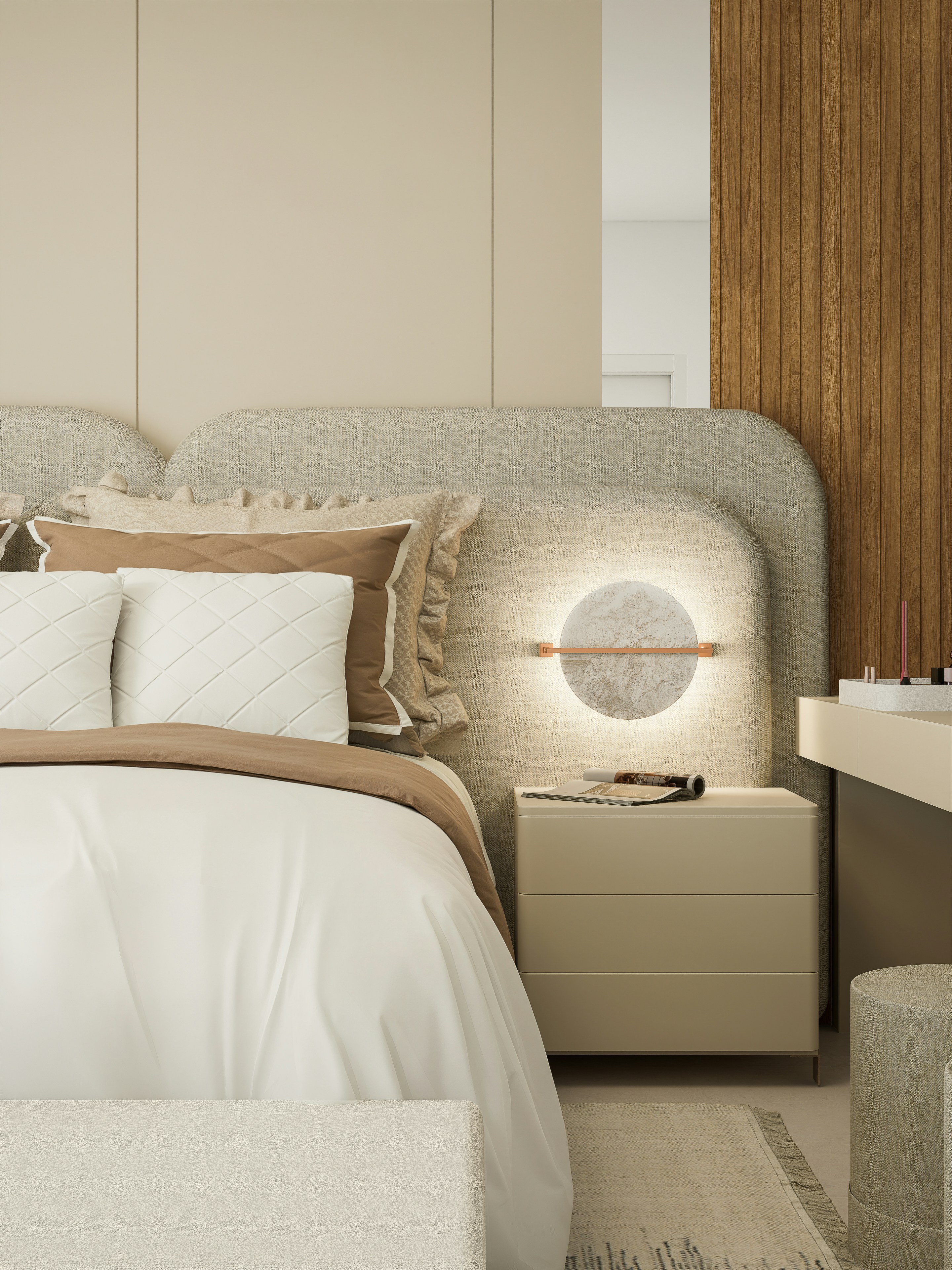 minimalist bedroom neutral, wallpaper, Affordable Zen Bedding Sets: Minimalist Comfort for Small Spaces 3