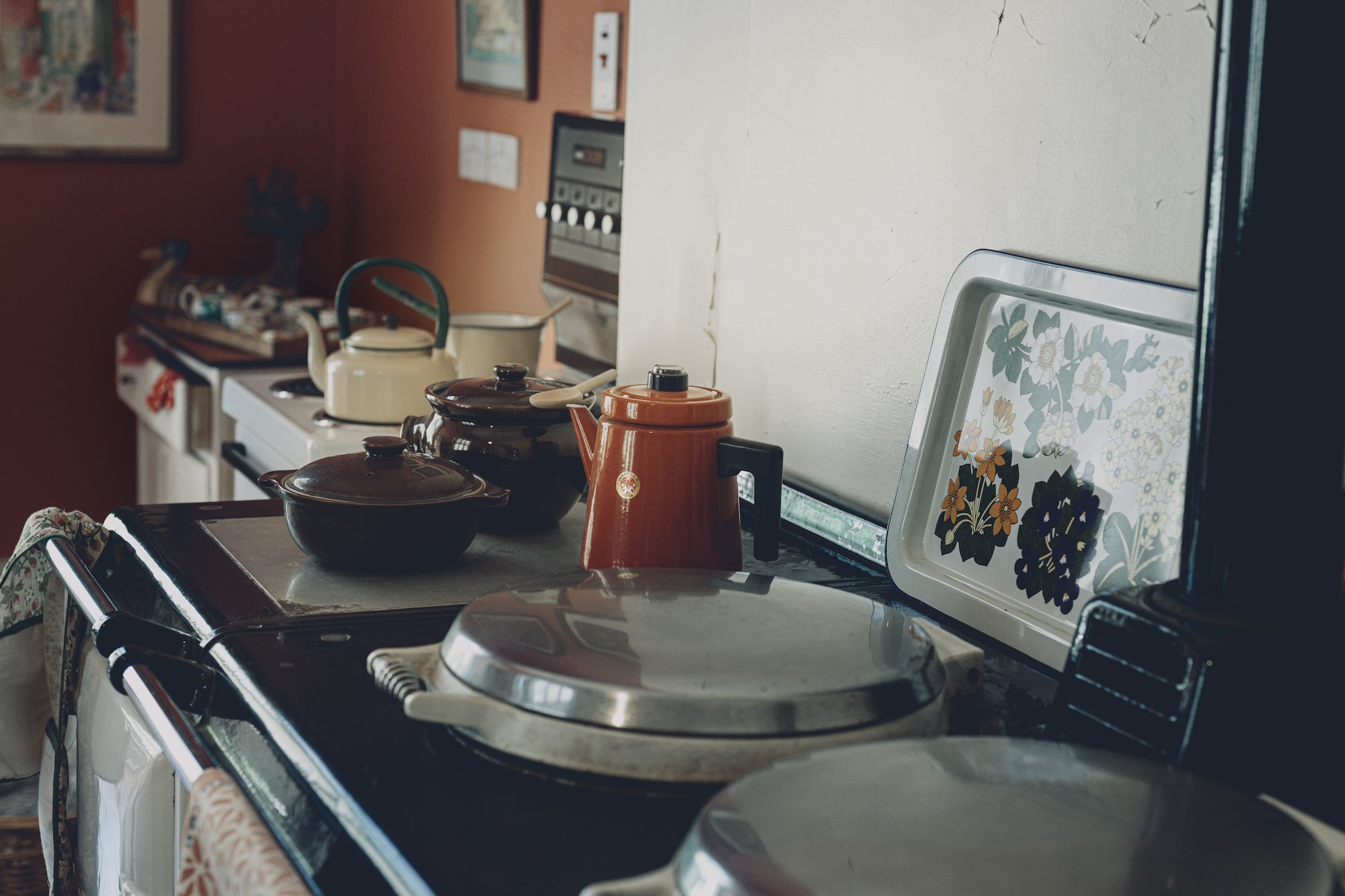 Pots simmering on a kitchen stovetop