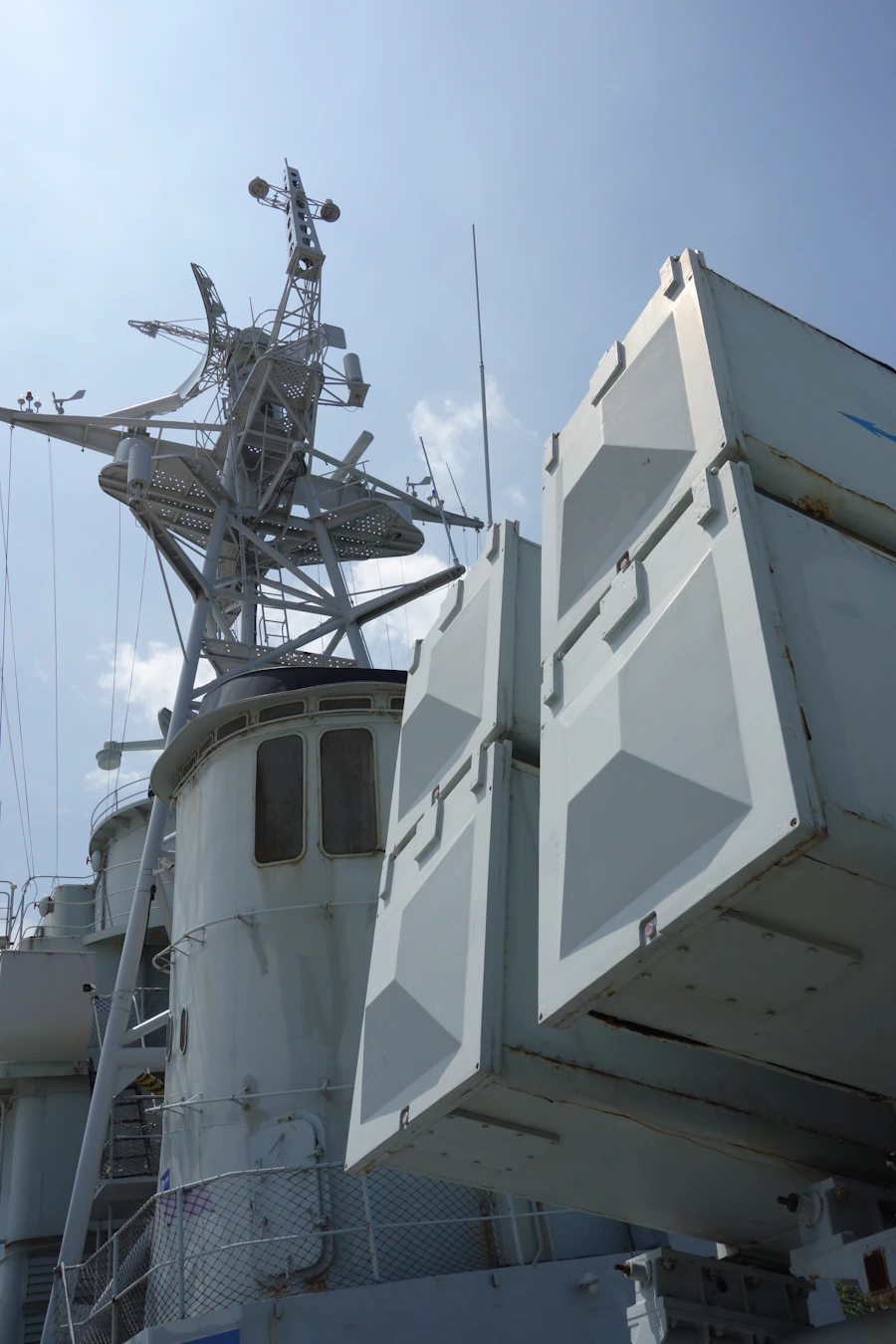 Naval radar and missile-system housing — representative of the defense-sector demand underpinning germanium optics and sensor applications
