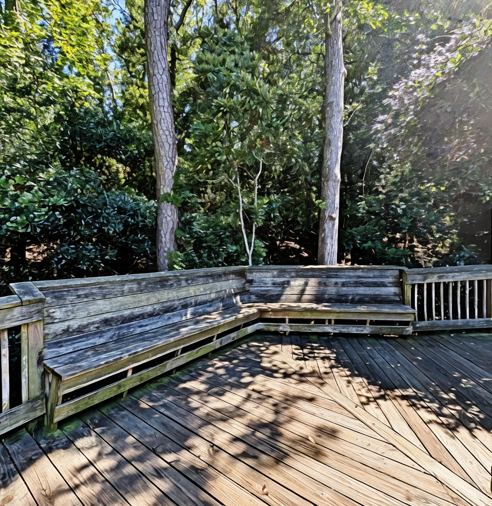 Cedar deck with seating