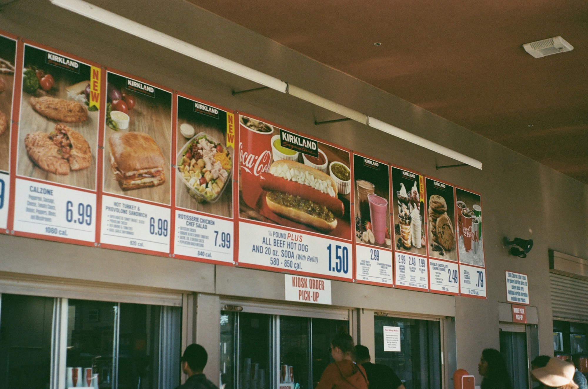 Fast food menu board displaying prices