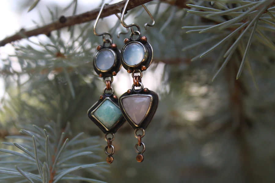 Opal Mist Drop Earrings