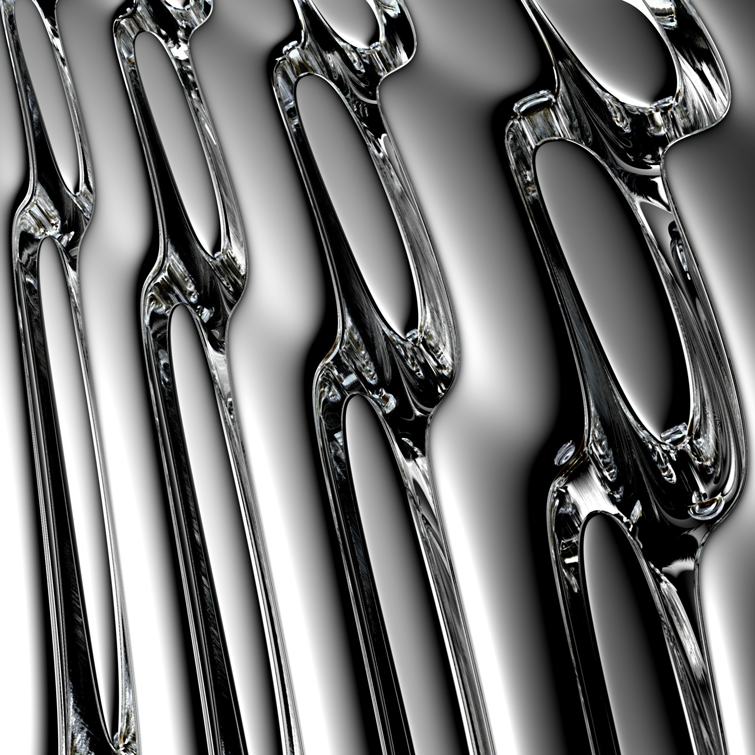 Abstract metallic waves