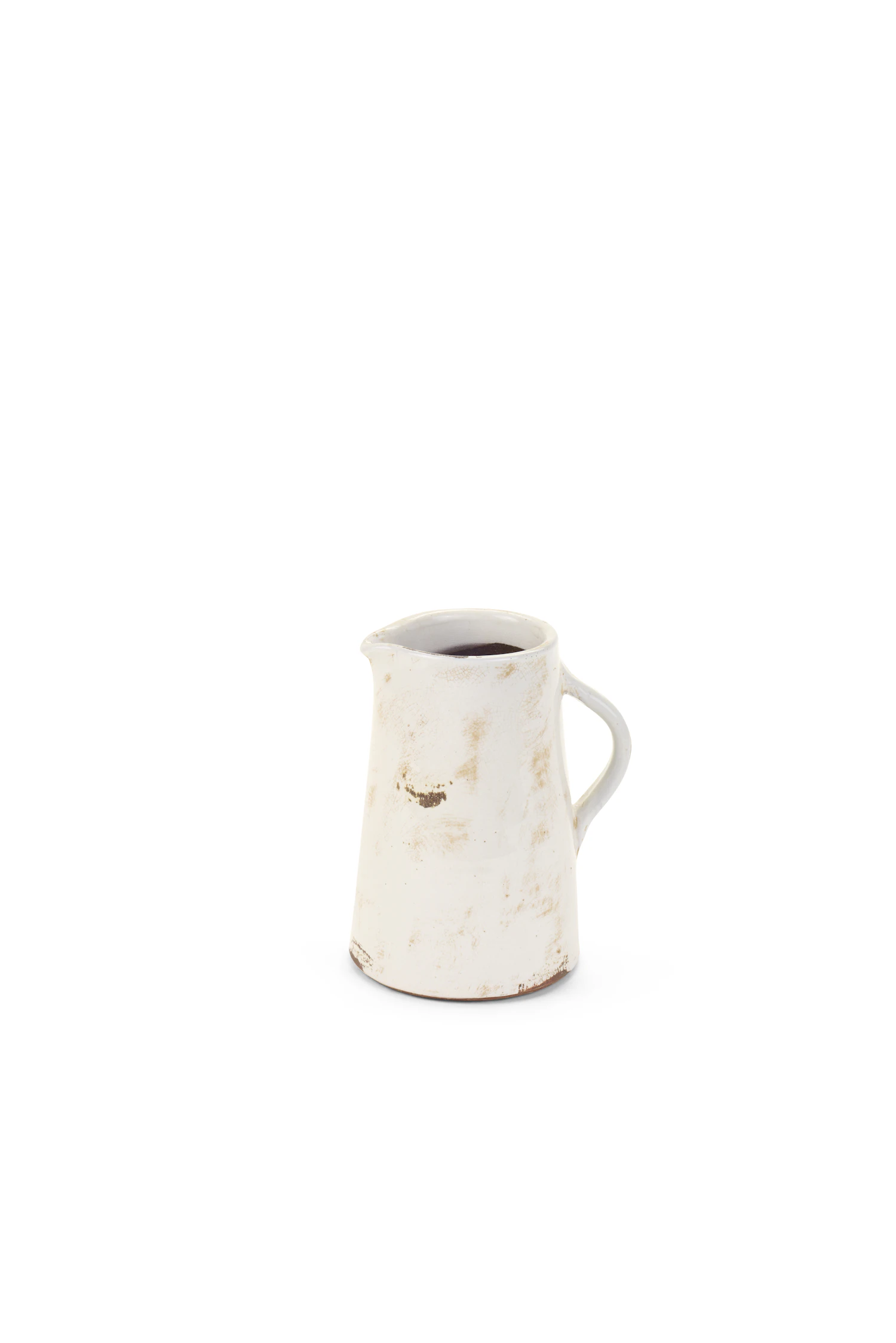 Alzaia jug in bone glaze, an off-white pitcher photographed against a plain white ground