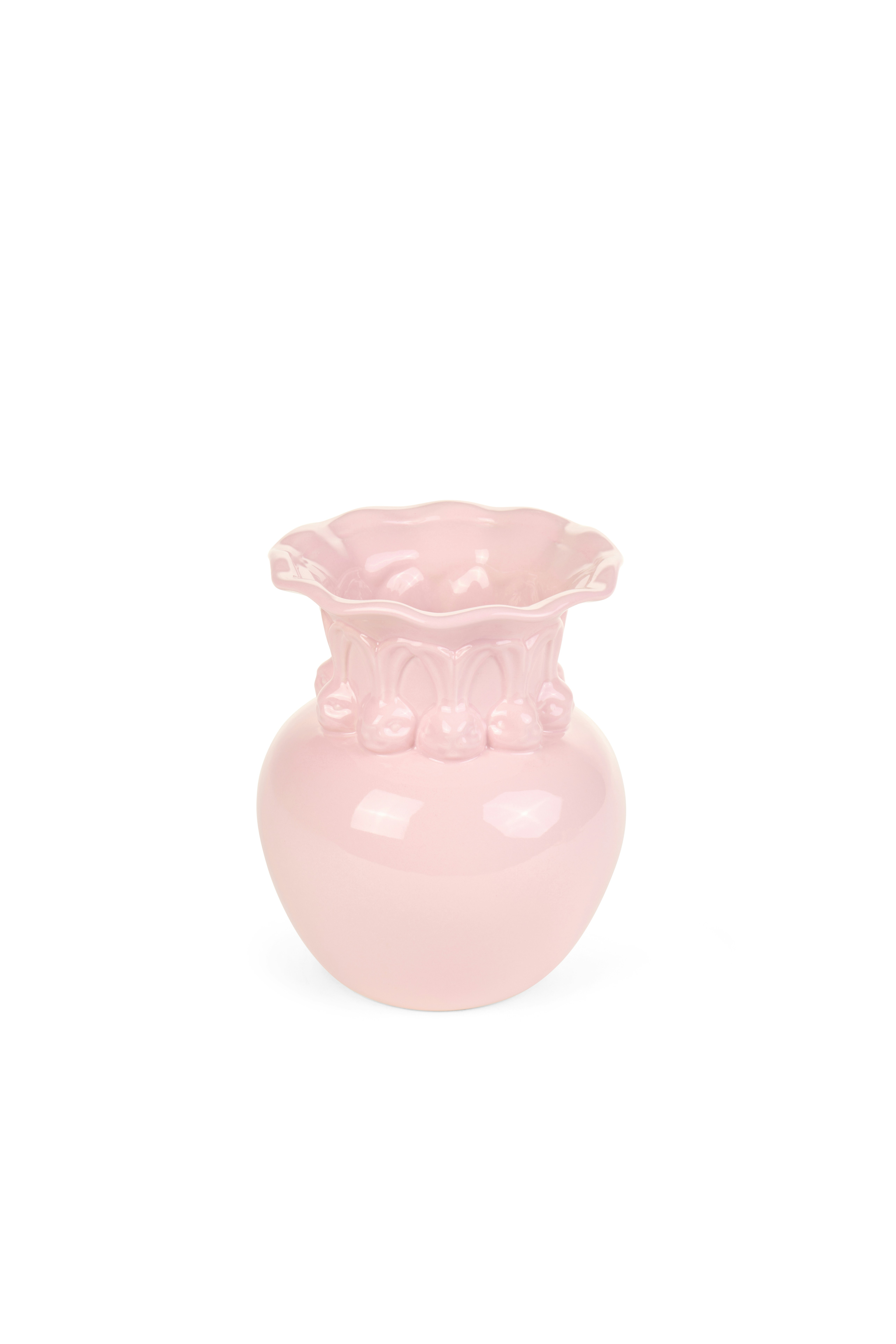 Ruffled Pink Bud Vase