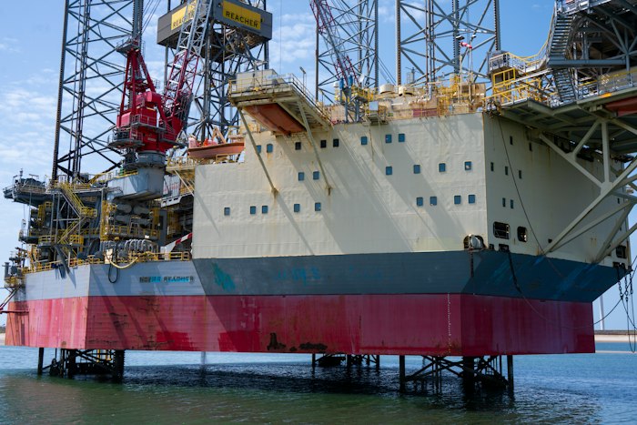 Offshore oil platform at sea, similar to the floating production vessels operating in Guyana's Stabroek Block