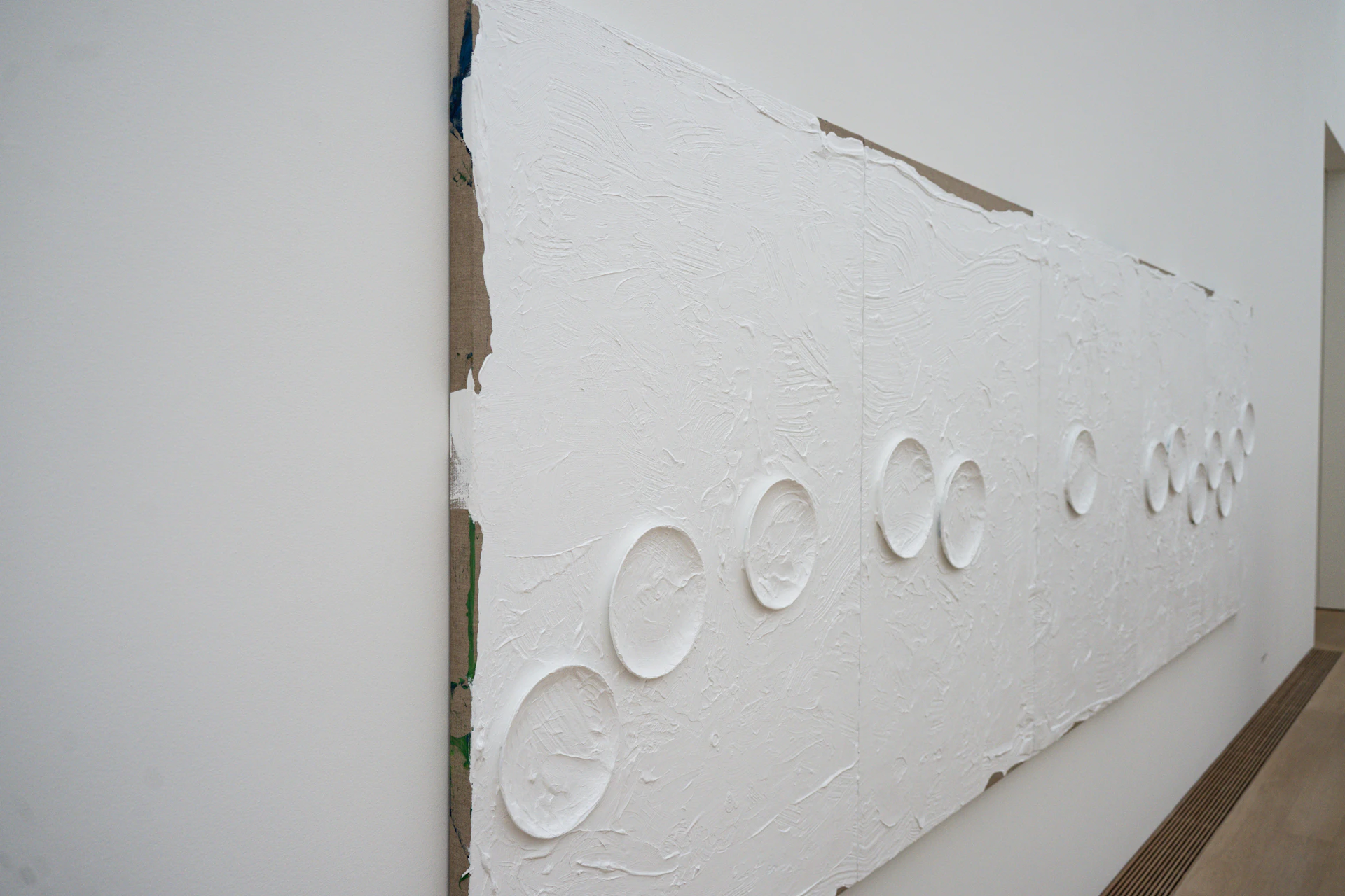Freshly finished wall with a smooth, evenly painted surface