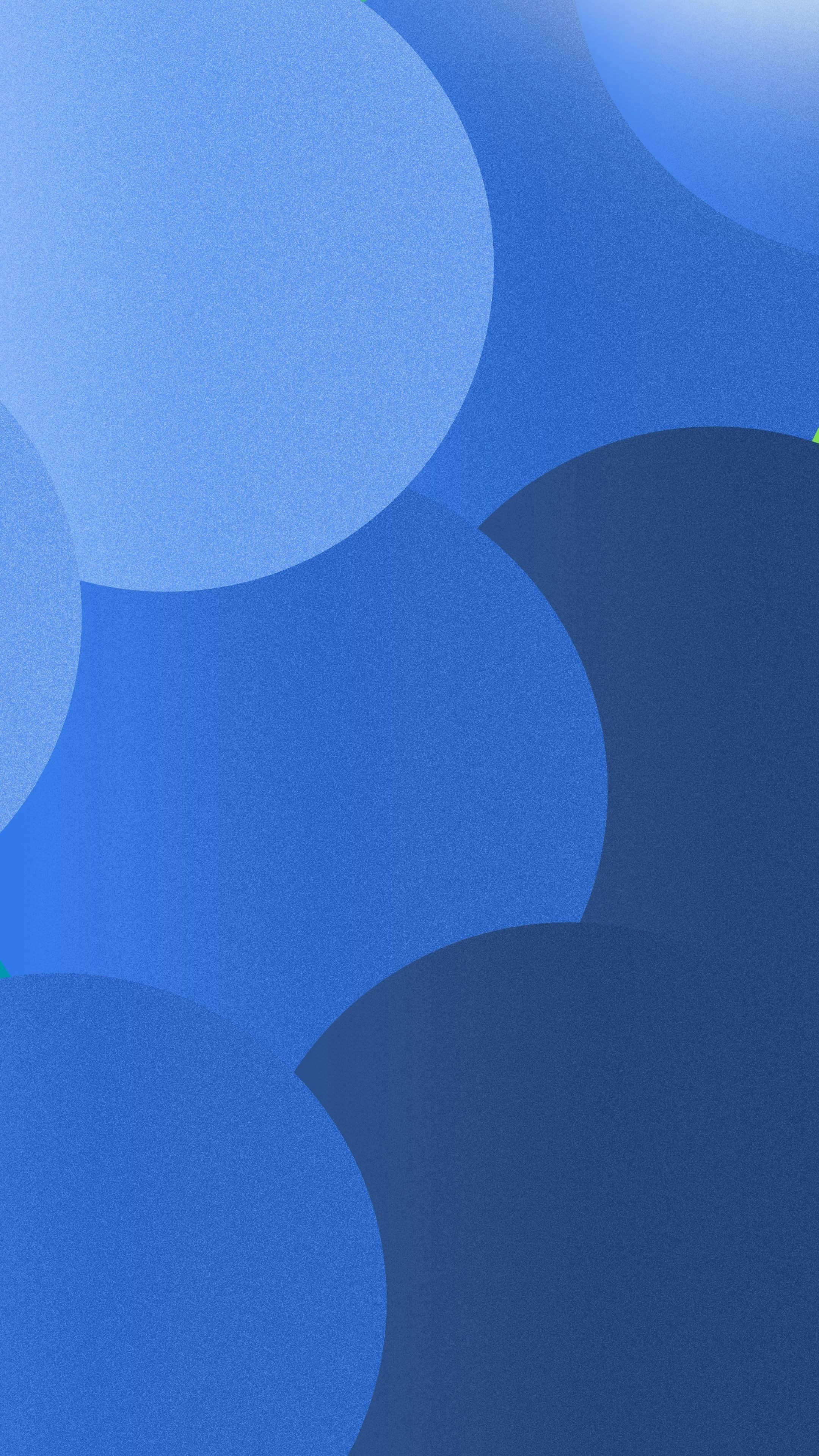 Overlapping blue circles create an abstract pattern