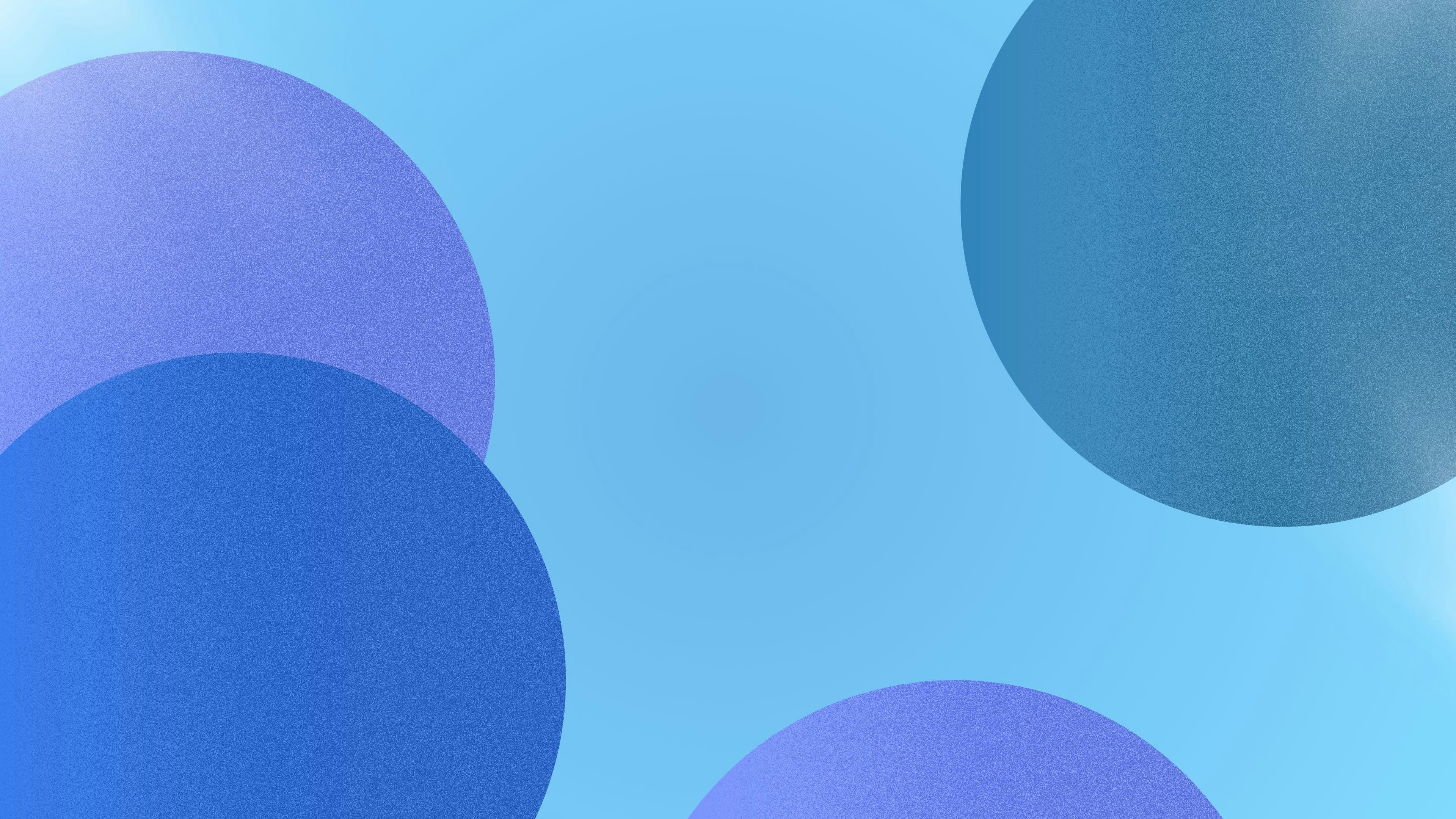 Abstrakter hellblauer Hintergrund mit verschiedenen blauen und violetten Kreisen.