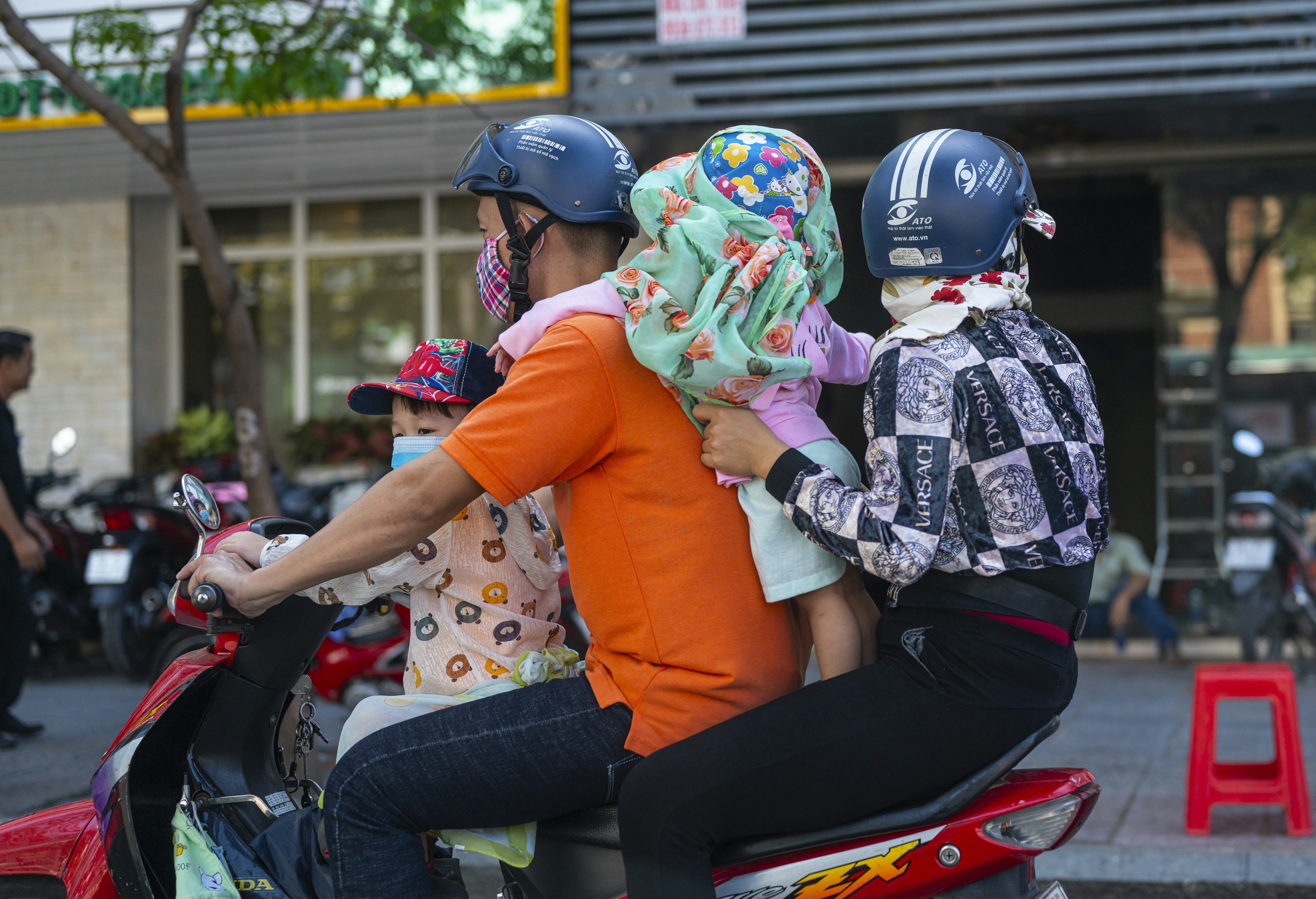 School children boarding safe transportation