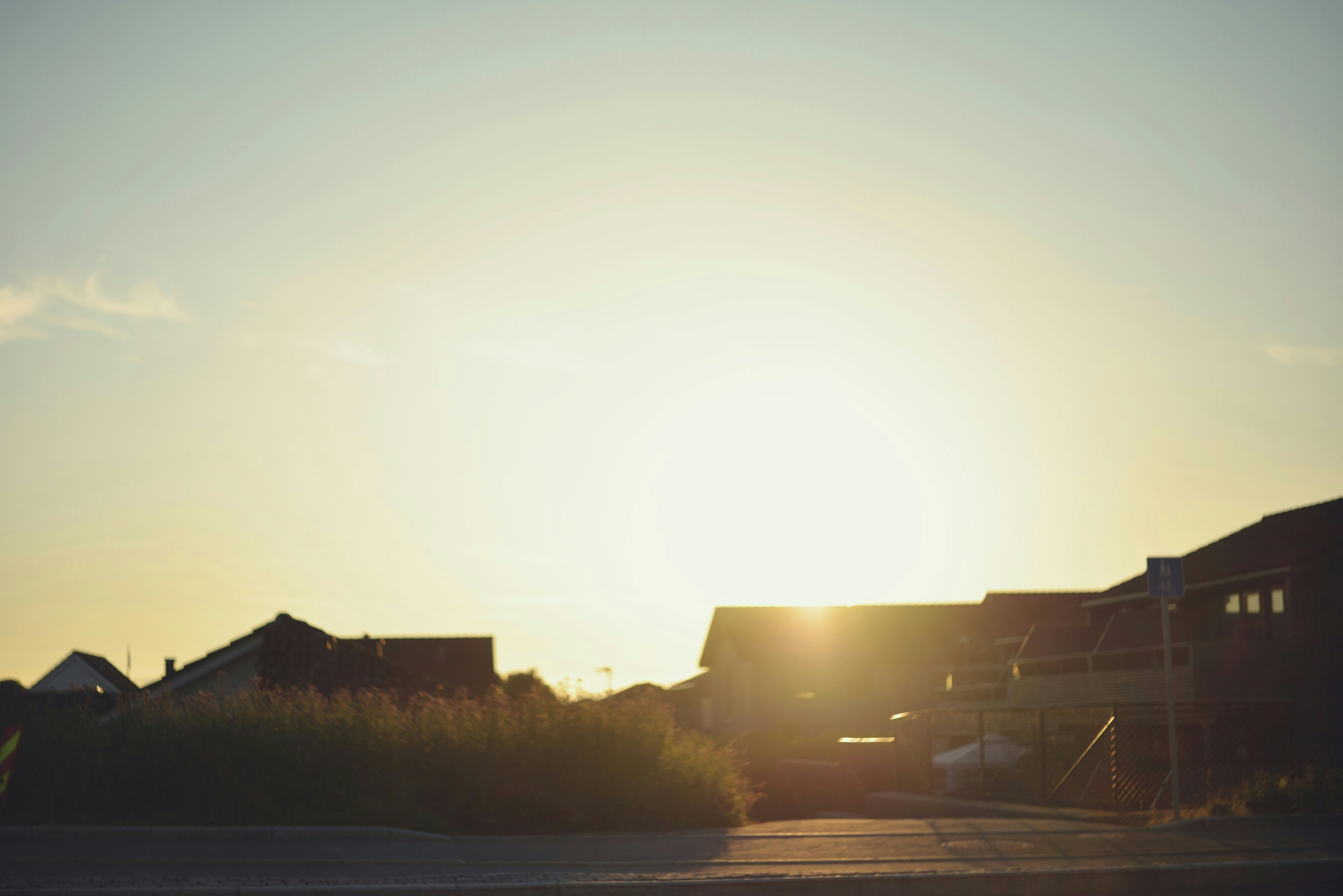 Quartier au coucher du soleil