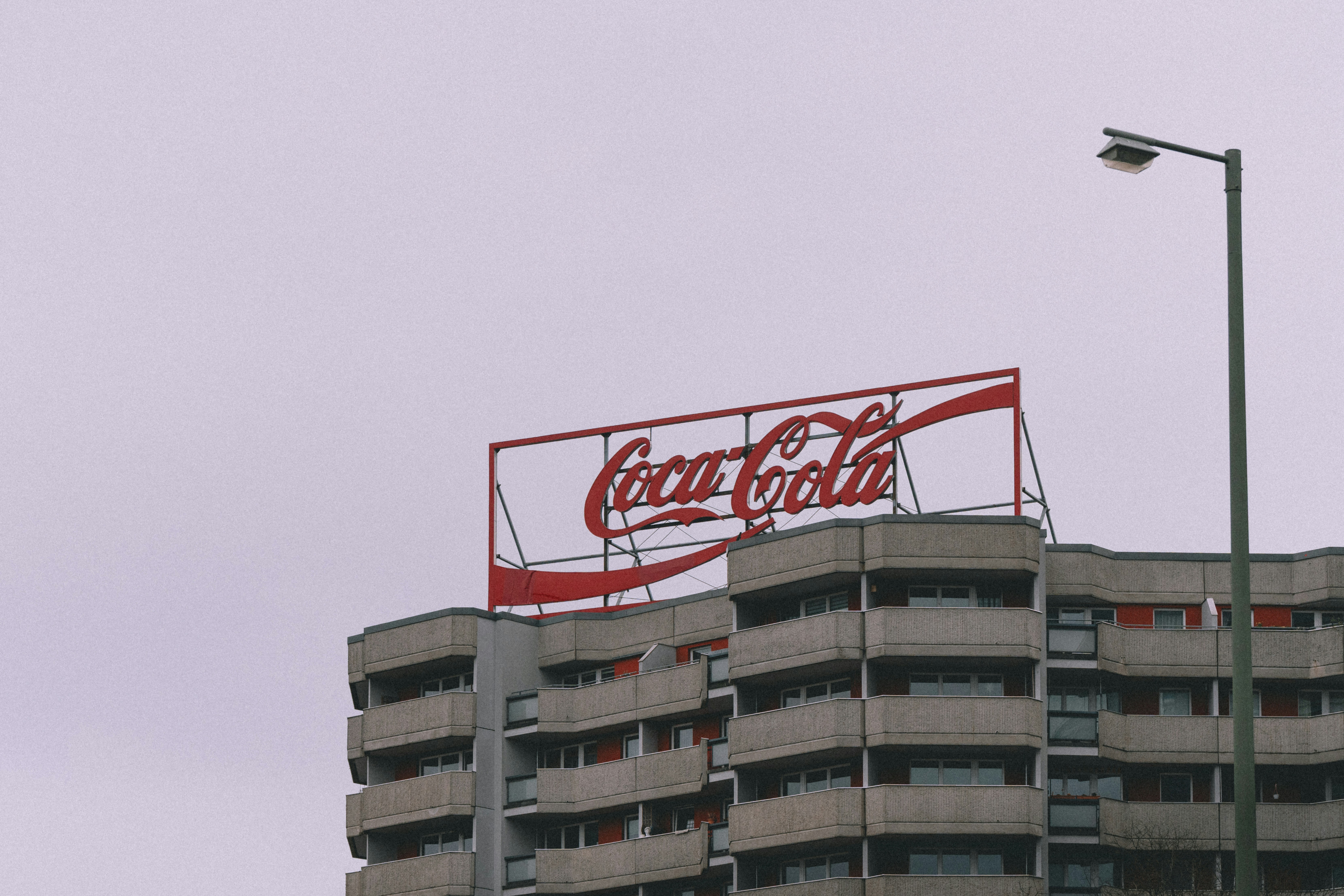 Coca-cola sign on building in berlin