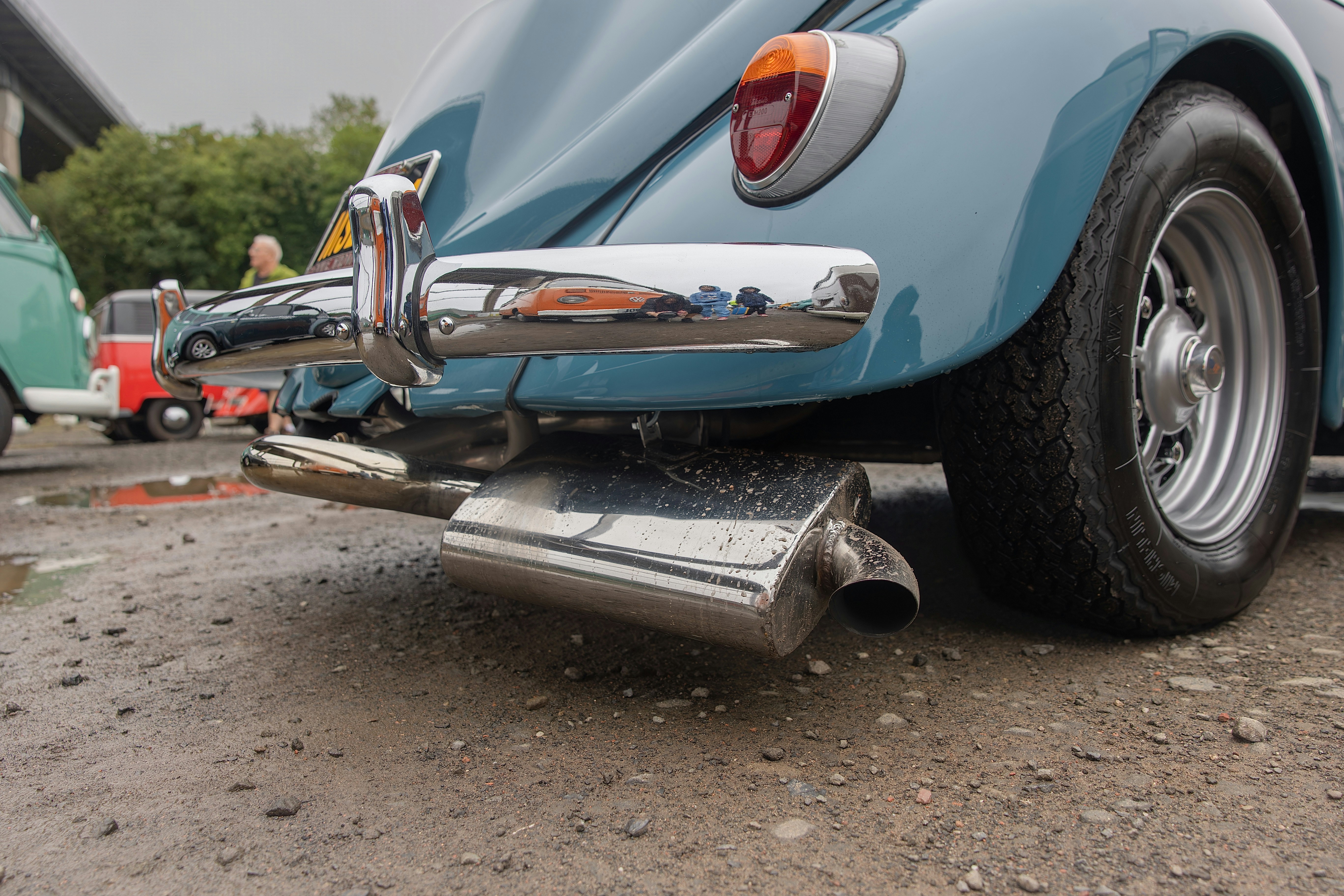 aftermarket exhaust closeup