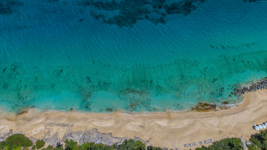 Turquoise water and sandy beach on Vieques