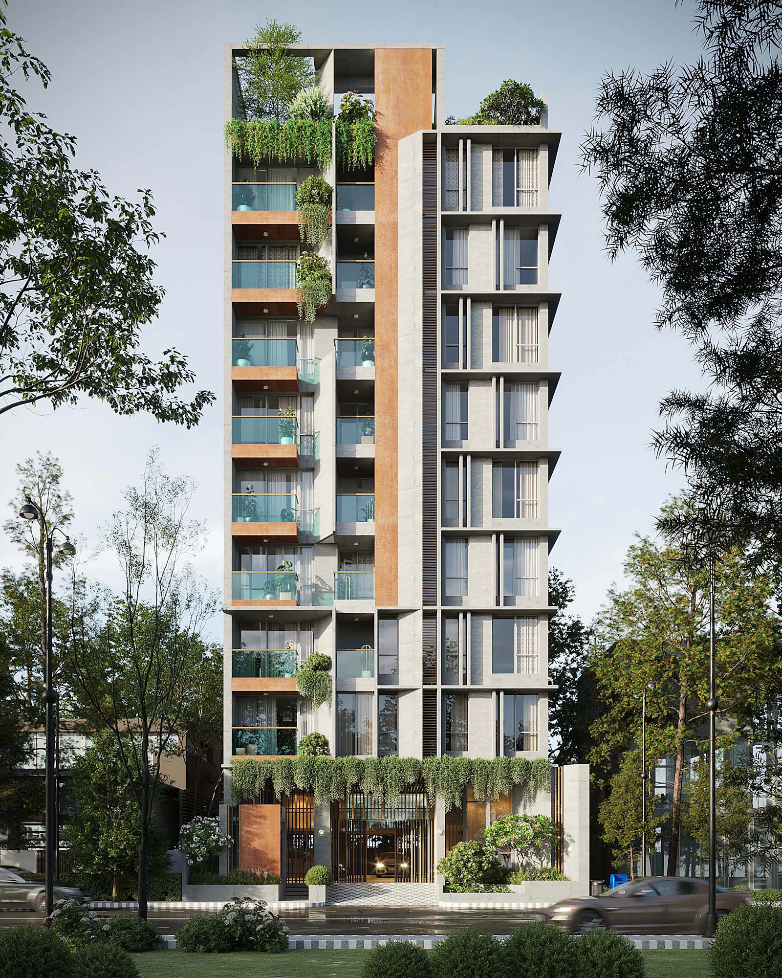 President Noor Ashiyana residential building exterior