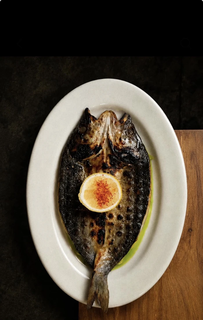 Dorade coryphène grillée, gros plan