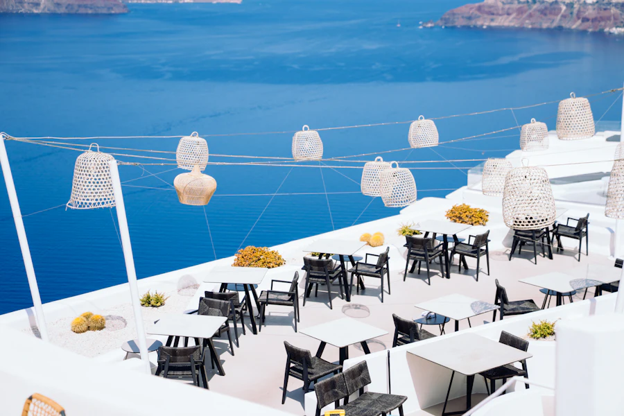 Terrasse du restaurant face à la mer