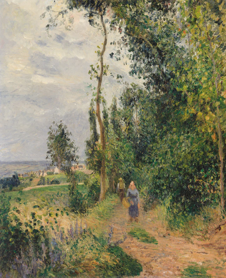 Impressionistic landscape with figures on a winding path from The Metropolitan Museum of Art collection