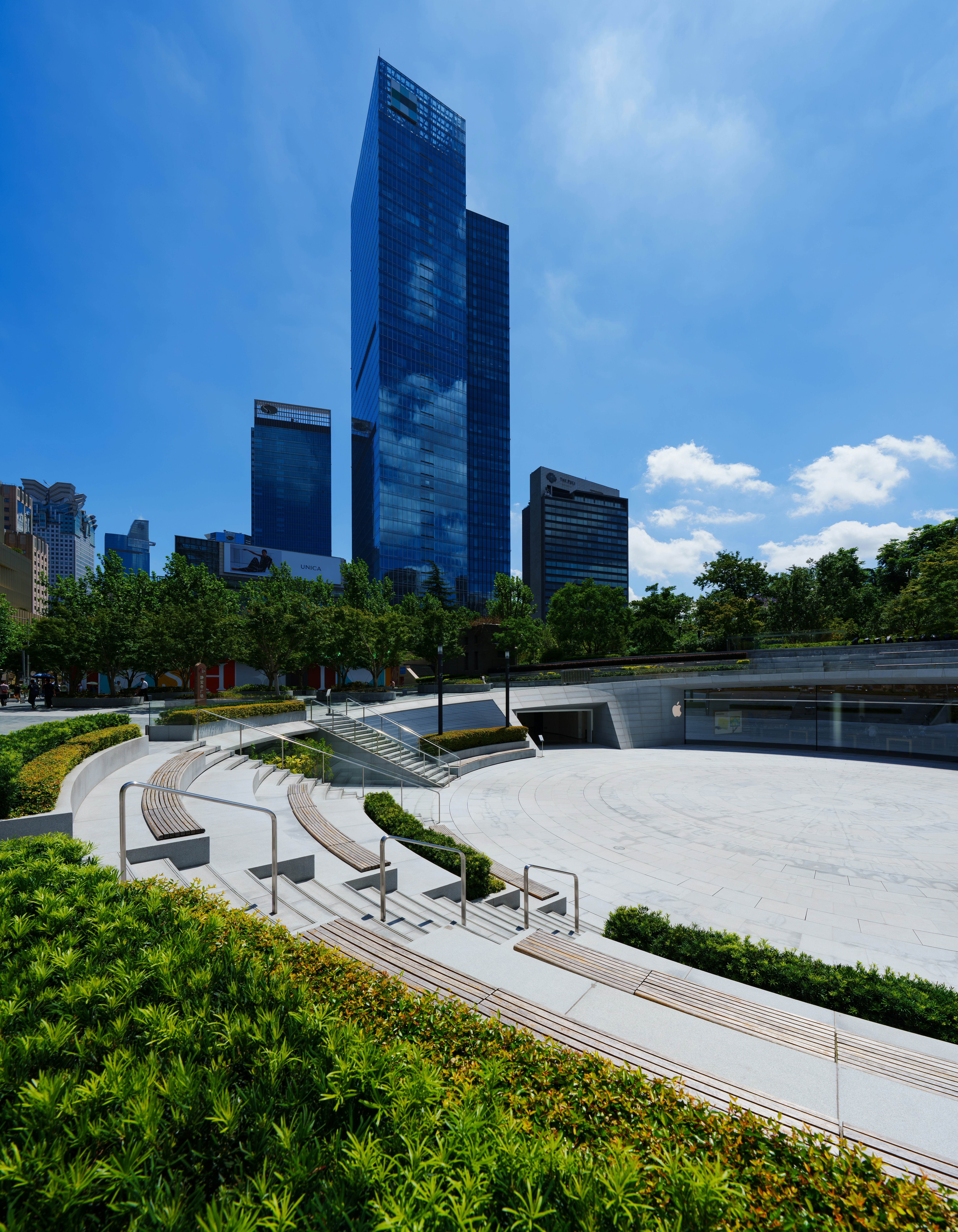 Conceptual visualisation of a modern commercial plaza proposed for the estate