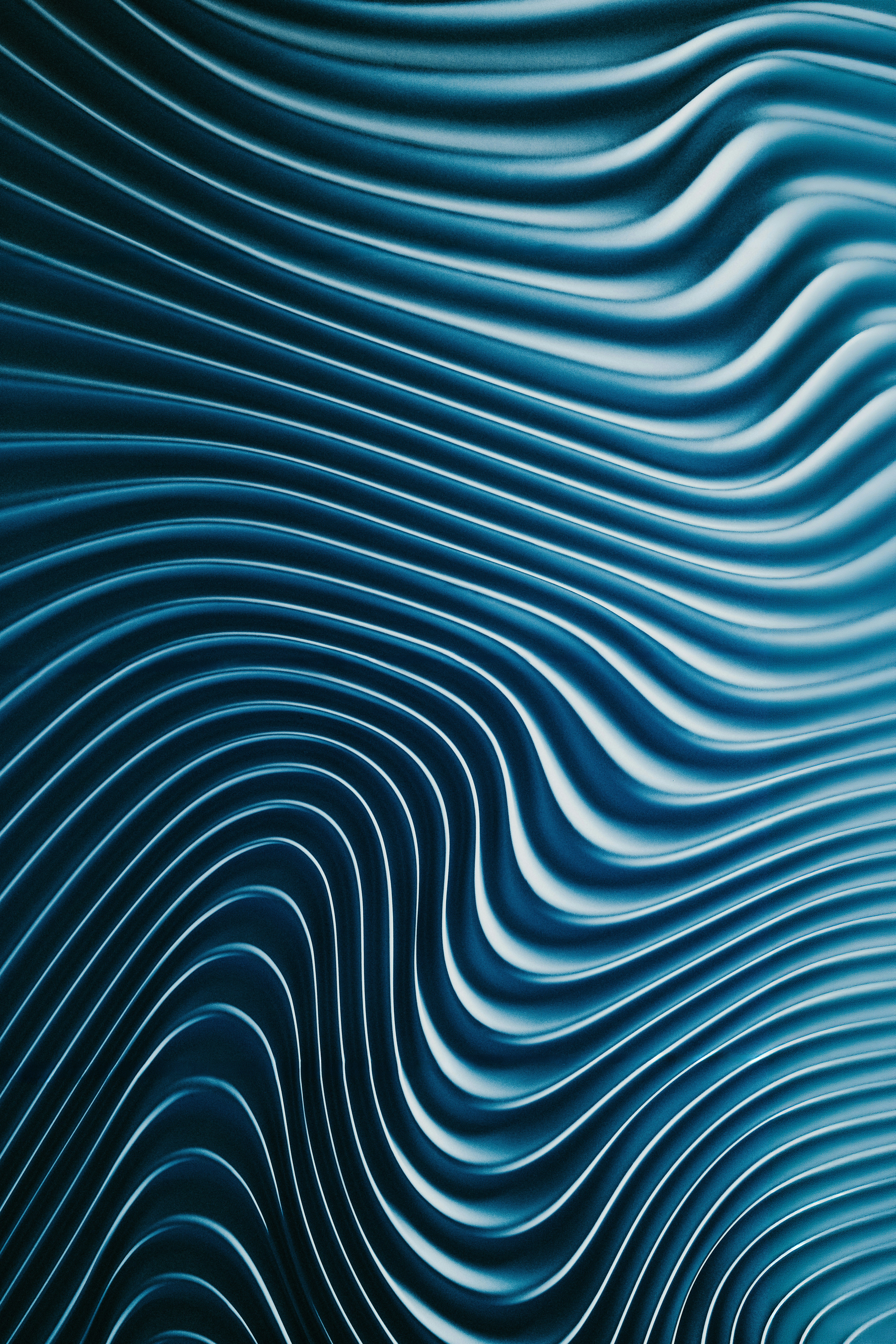 Abstract wavy blue lines pattern