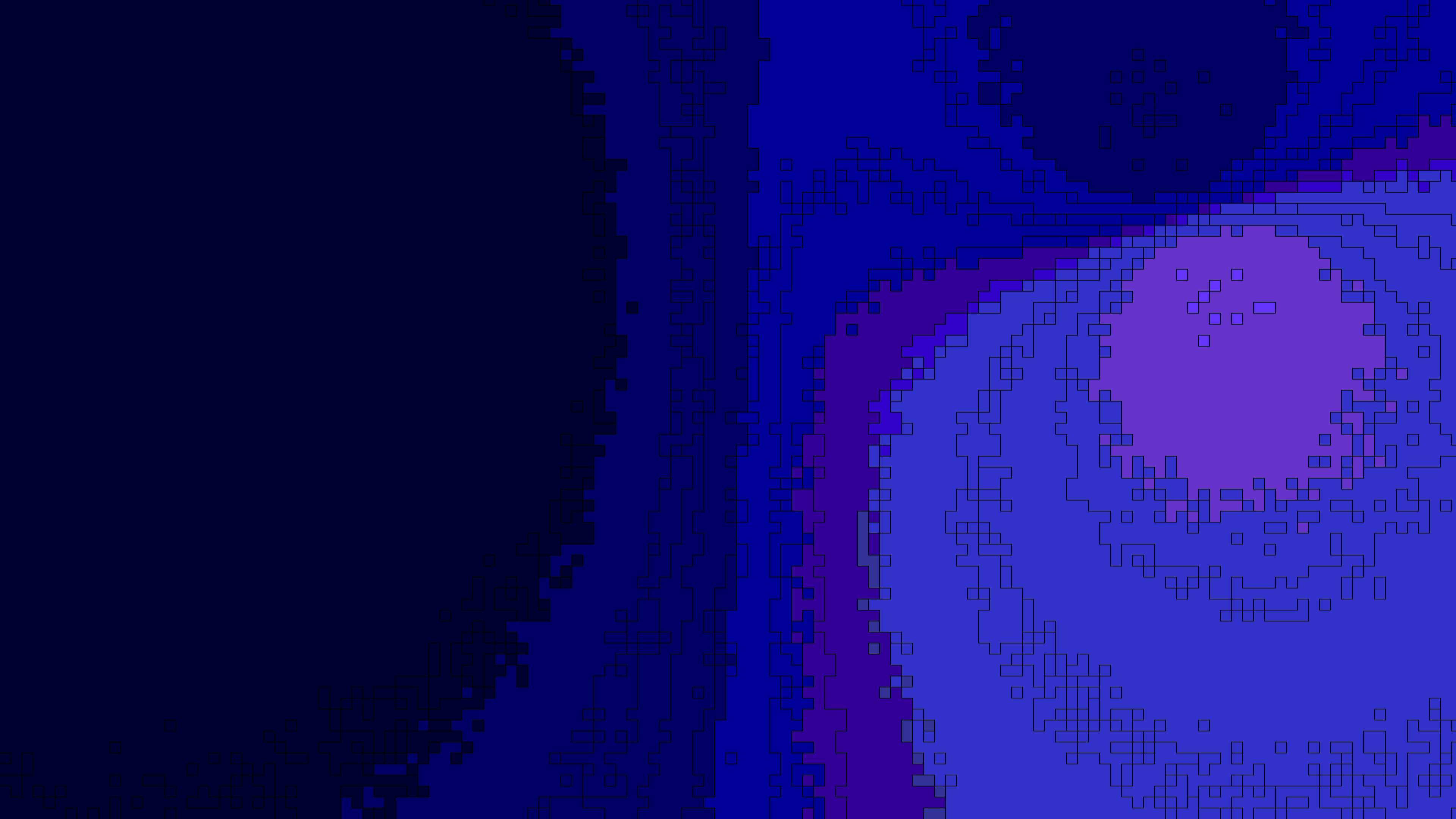 Abstract blue and purple shapes with dark gradients