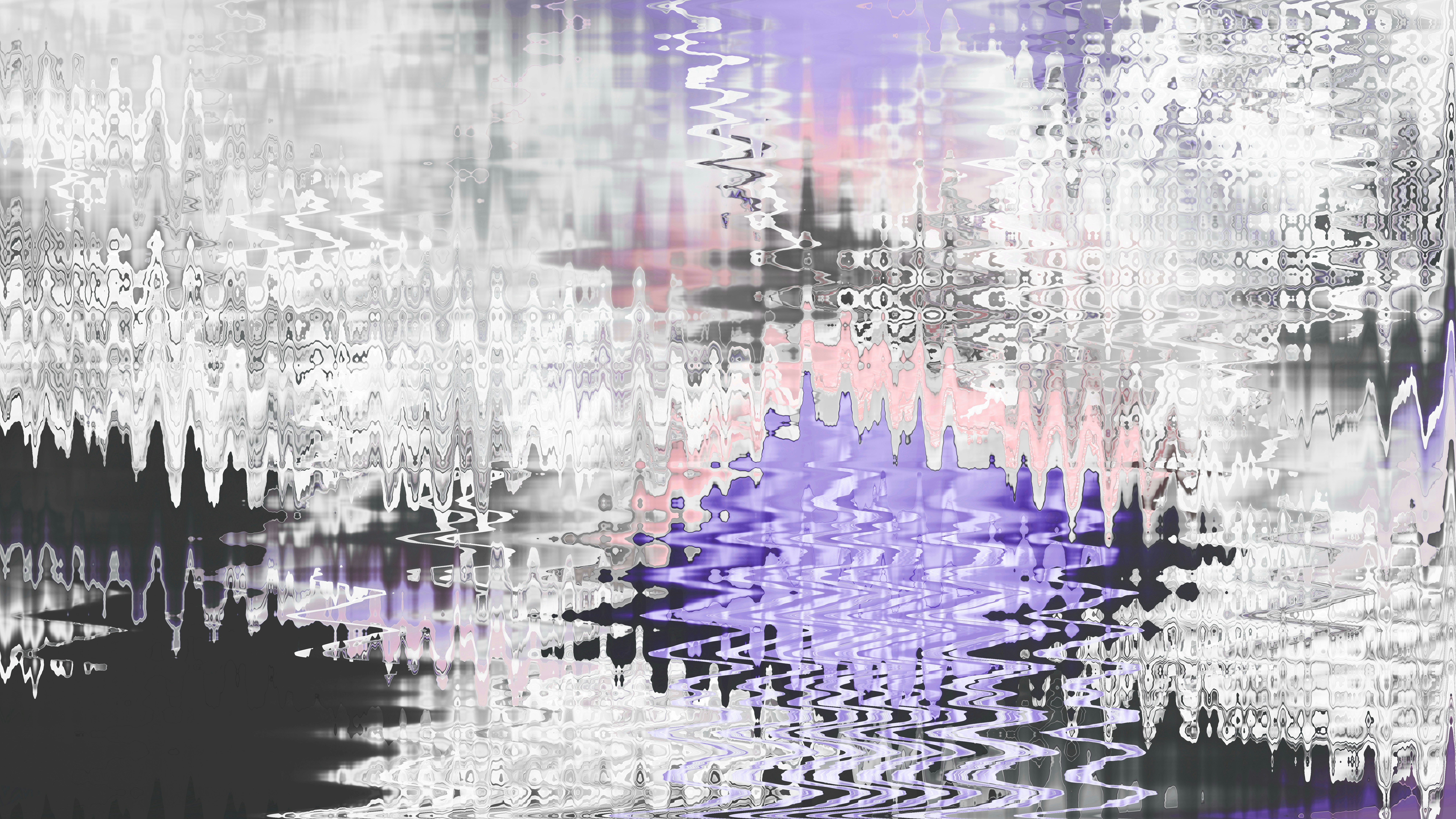 Abstract background with distorted wavy lines and pastel colors.