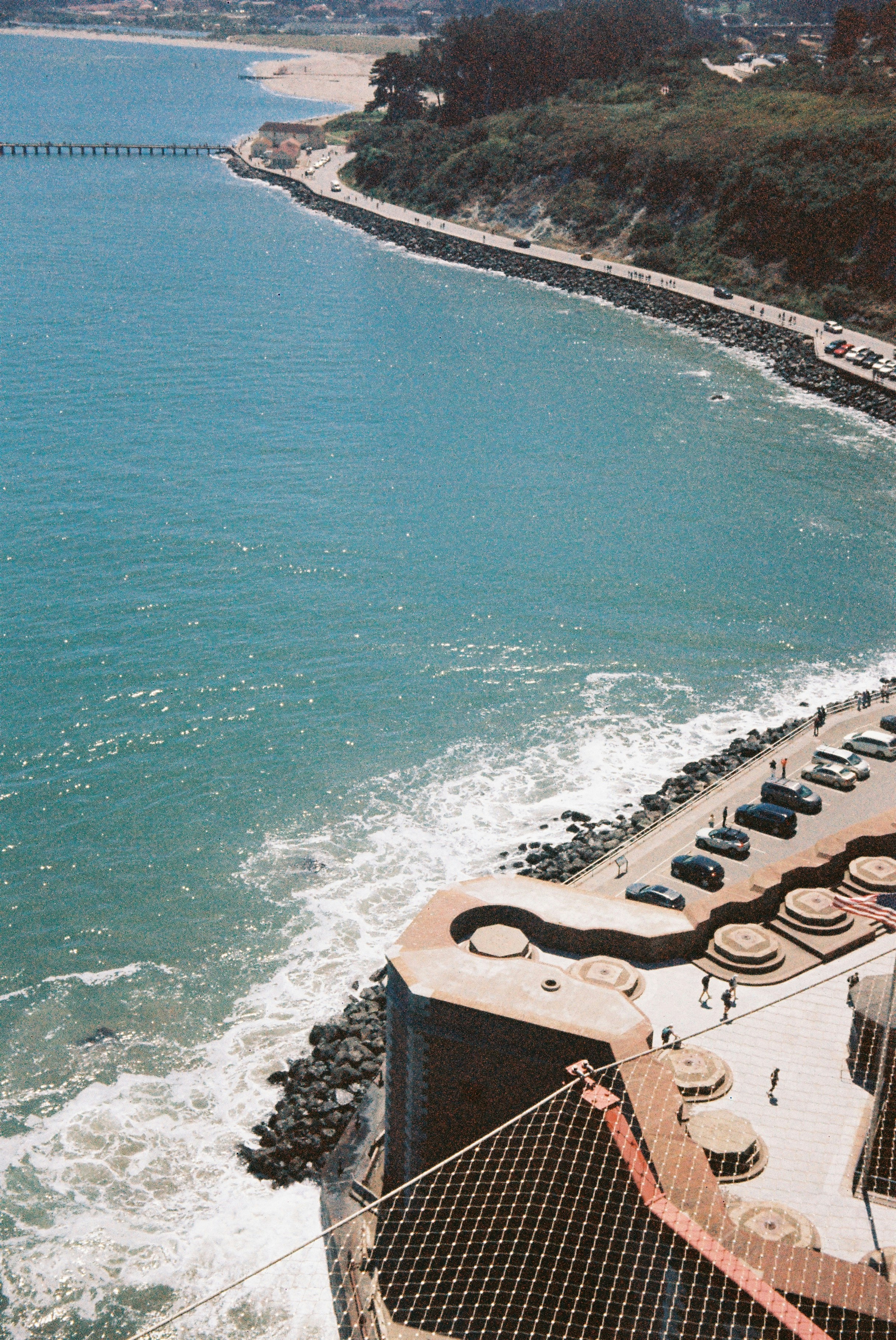 Vue aérienne du littoral et de Fort Point à San Francisco.