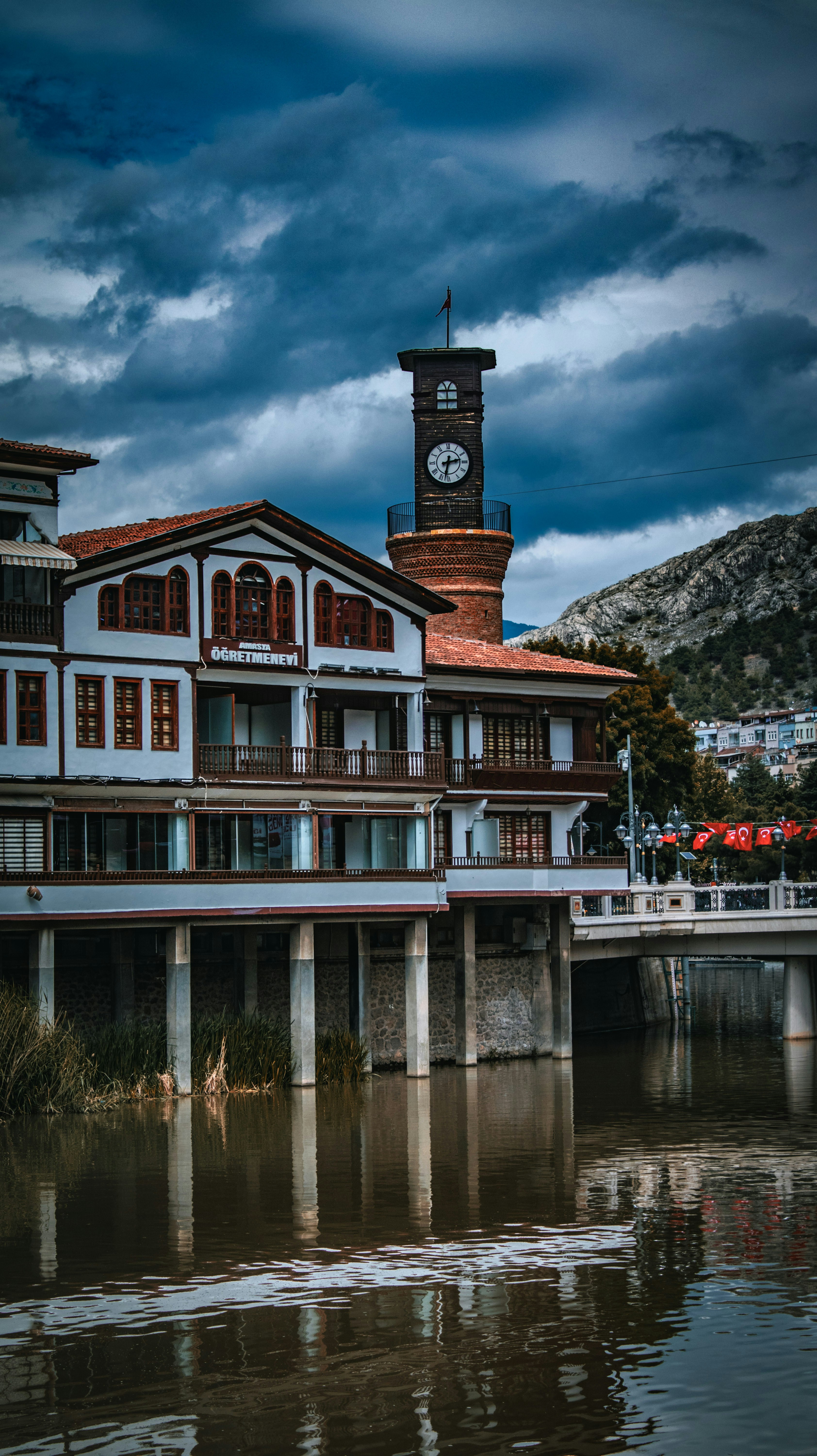 Clock tower and building in Amasya - Free Photo on Unsplash