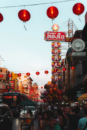 Bangkok skyline at dusk