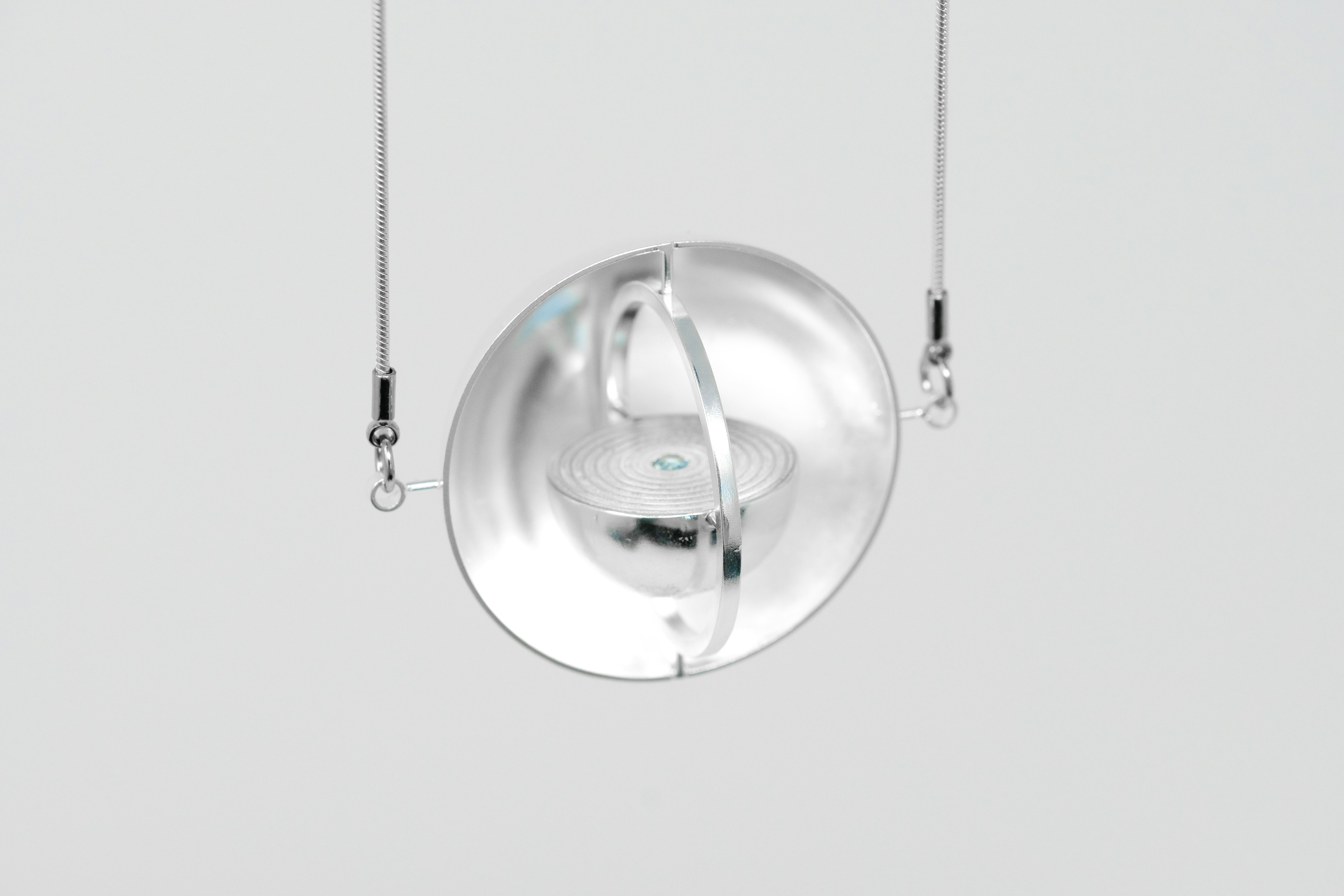Silver Pendant Spherical Wallpaper