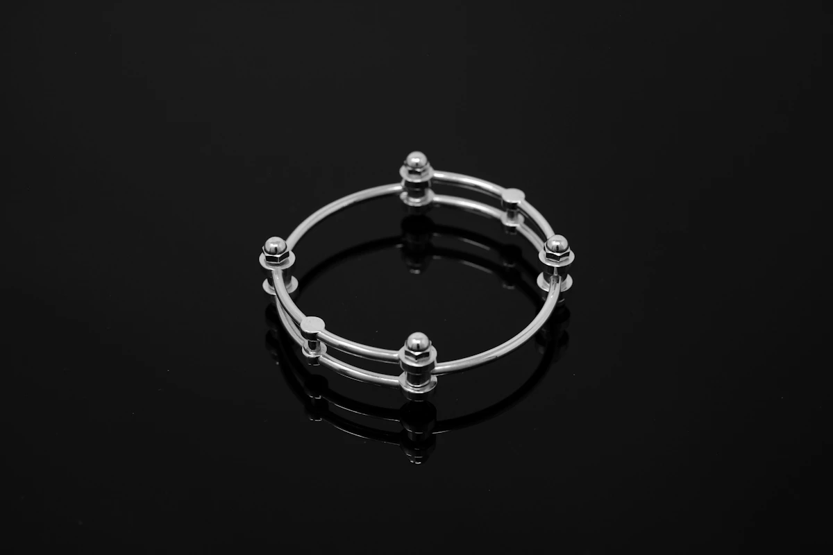 Silver Bead Bangle