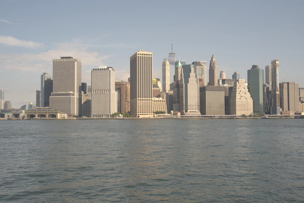 New York City skyline across the water