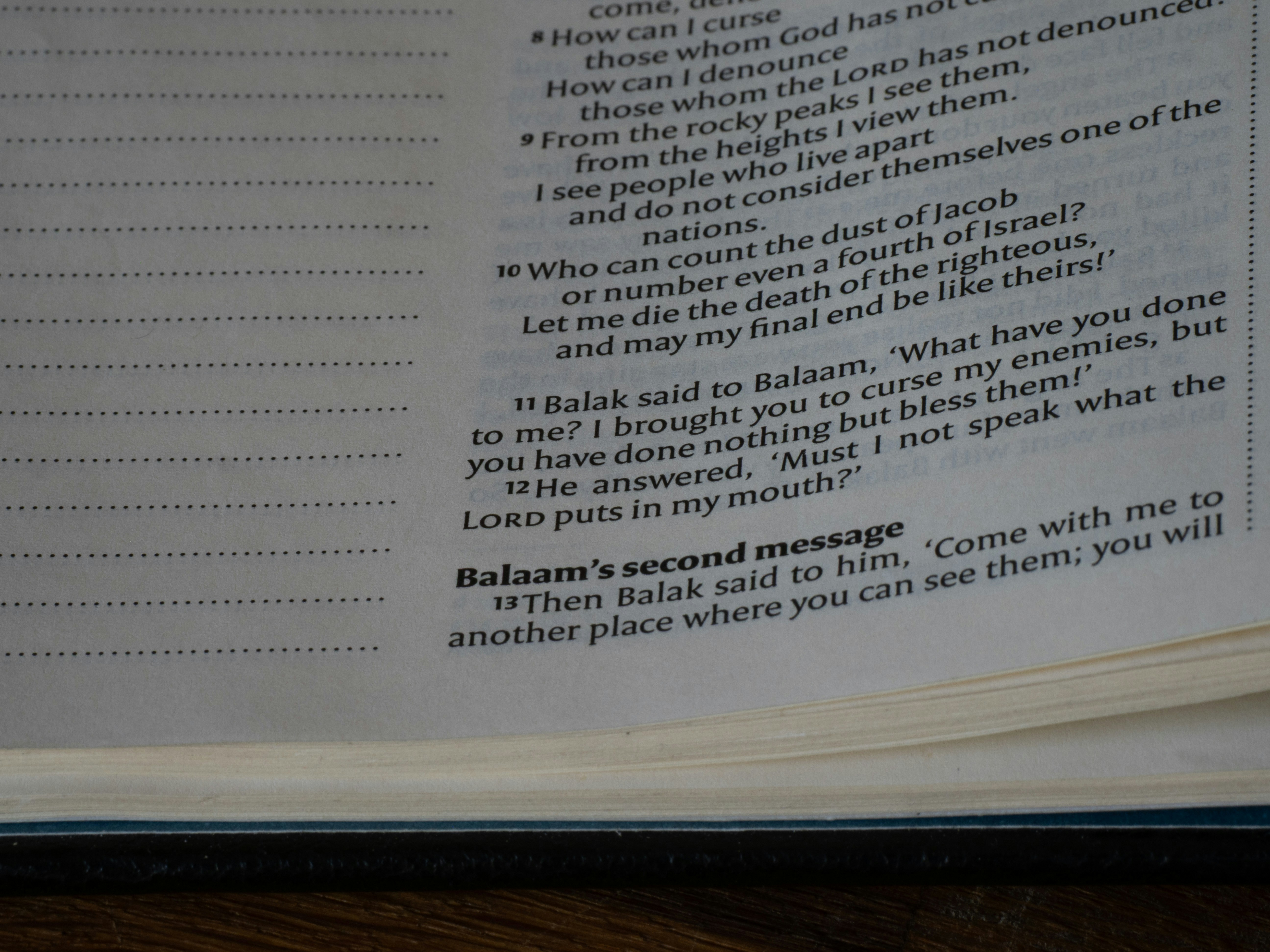 A close-up of printed text on a page from a religious book.