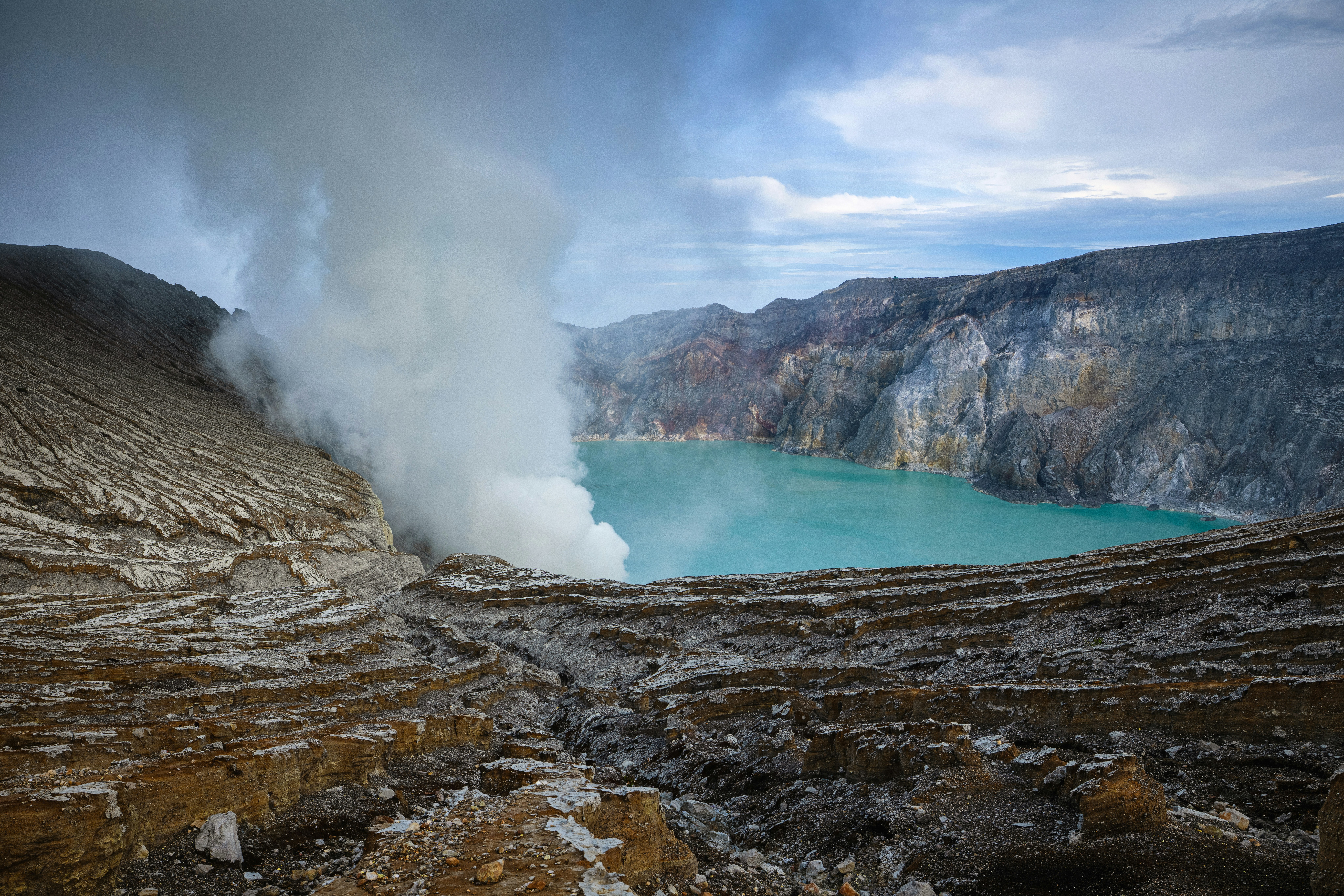 Ijen crater lake