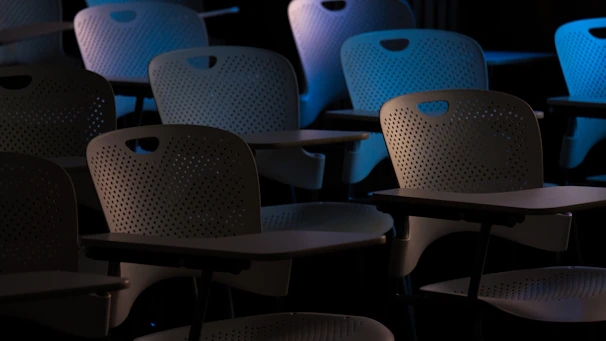 Seating arranged for a live professional-development seminar.