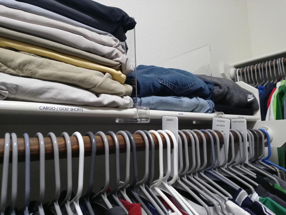 After inspiration: organized closet
