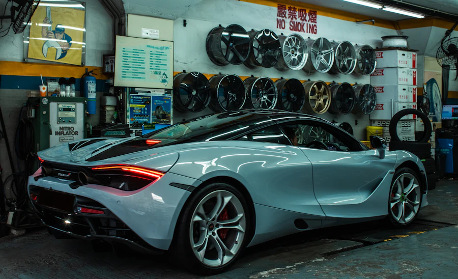 Car in the workshop