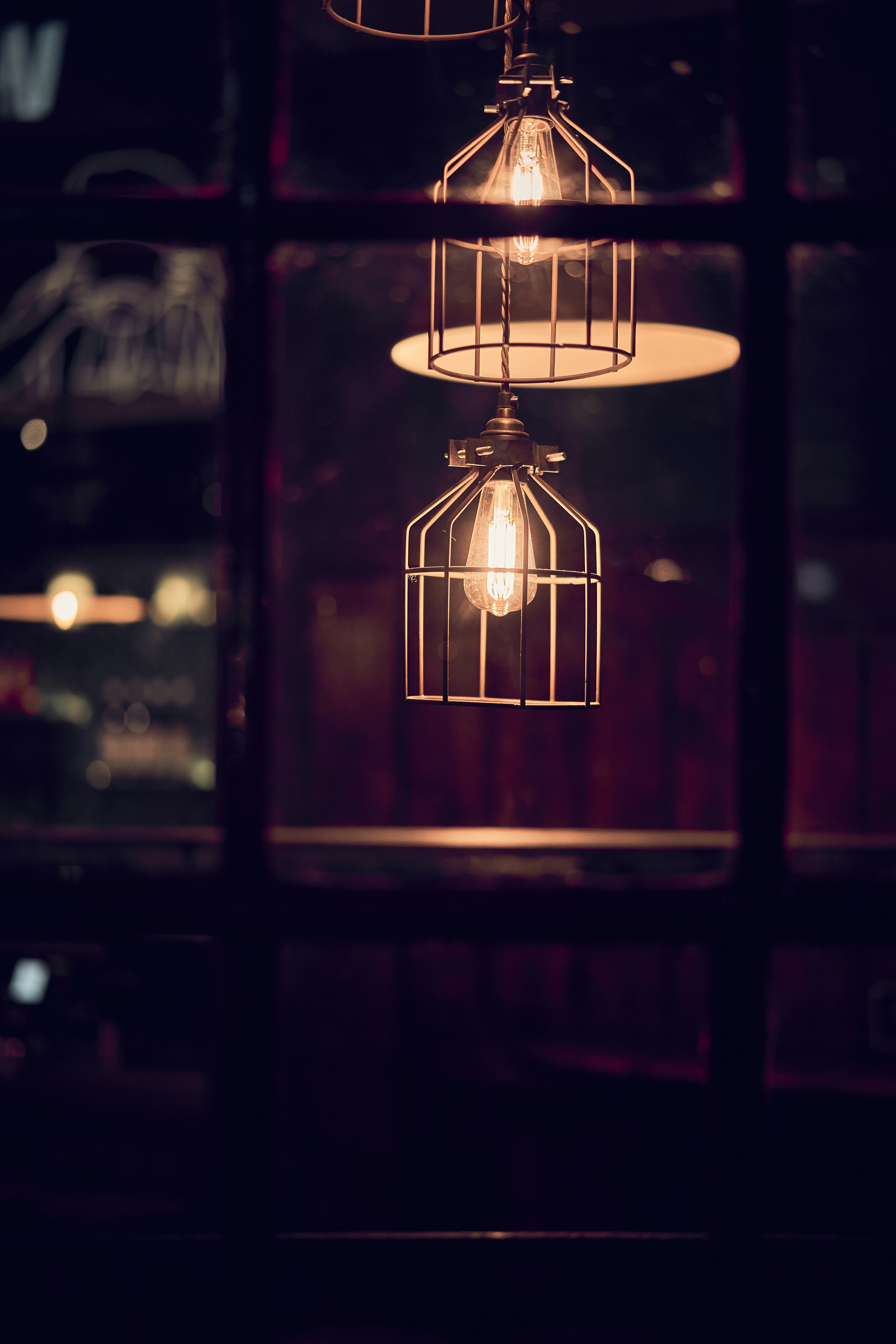 A nighttime street detail in London, England.