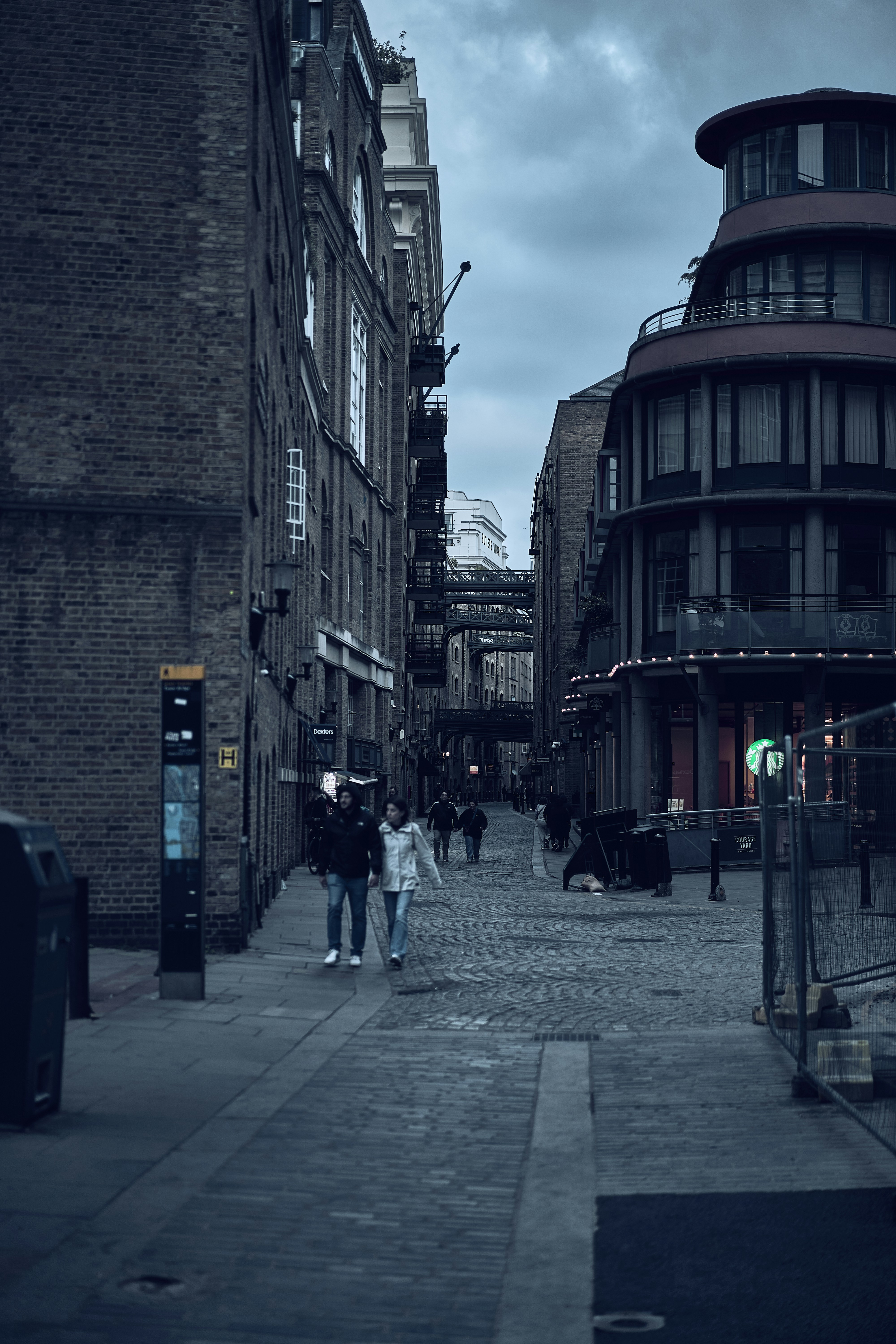 A view near Tower Bridge and the River Thames in London, England.