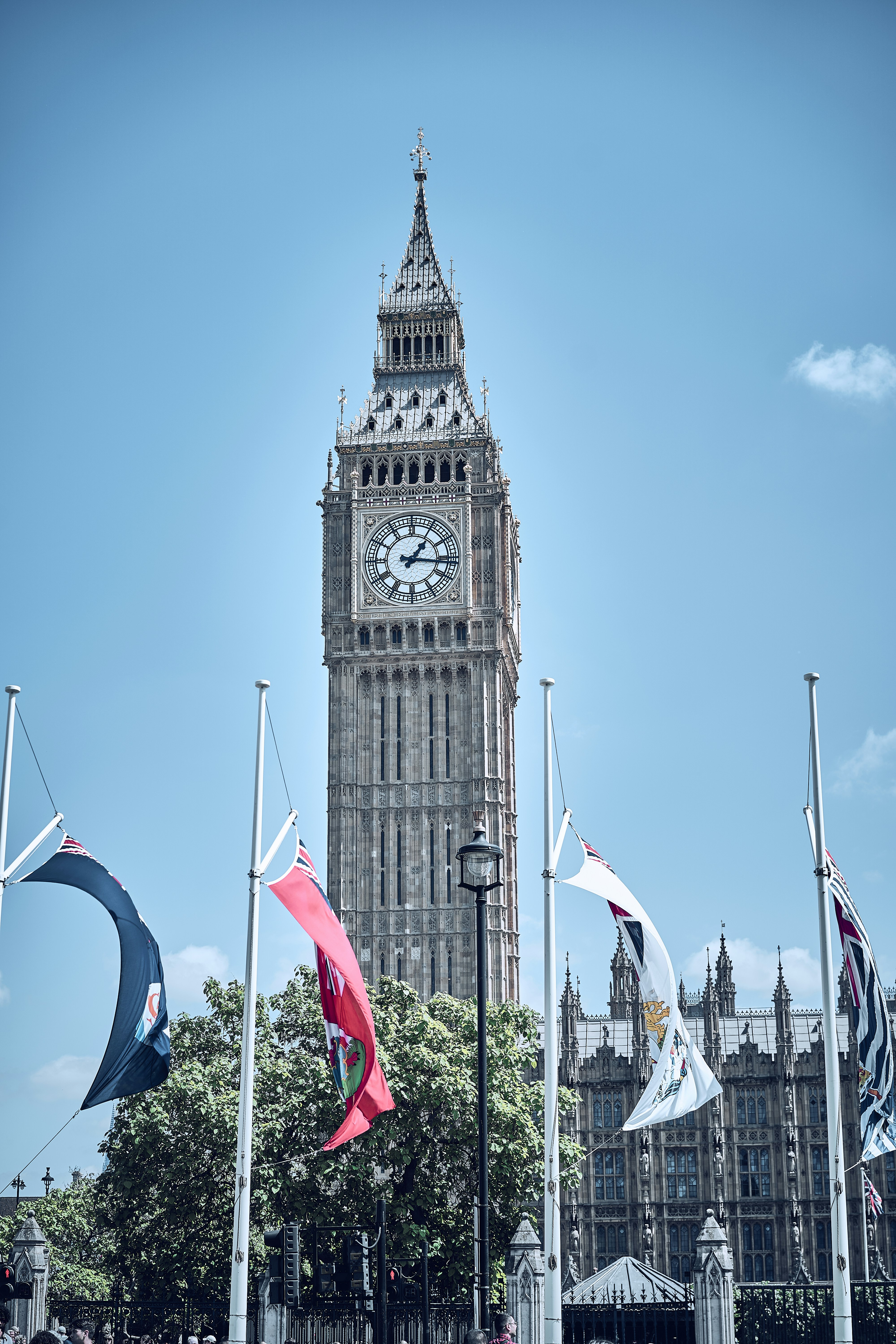 Big Ben and the Palace of Westminster in London, England.