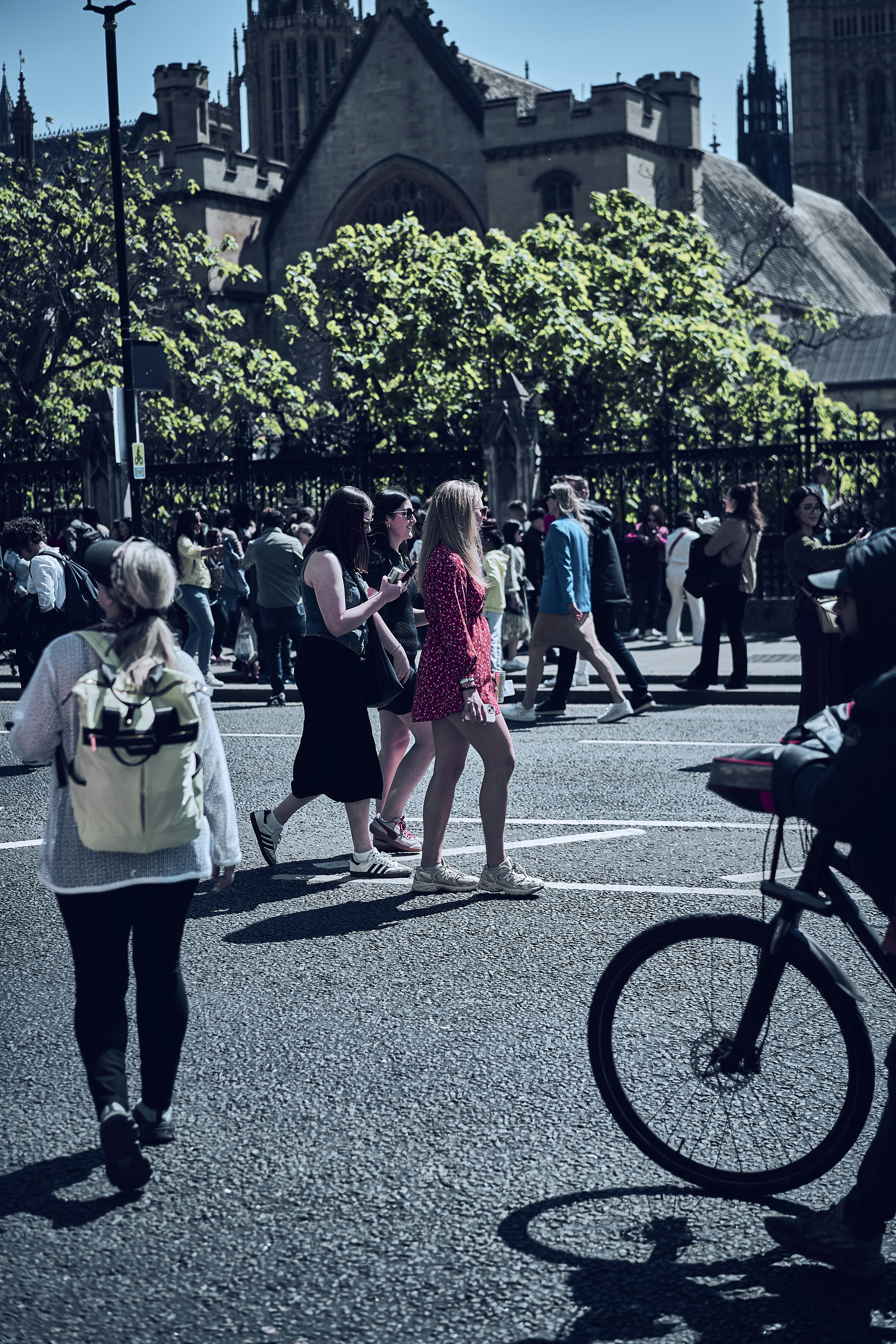 A street and architectural view in London, England.