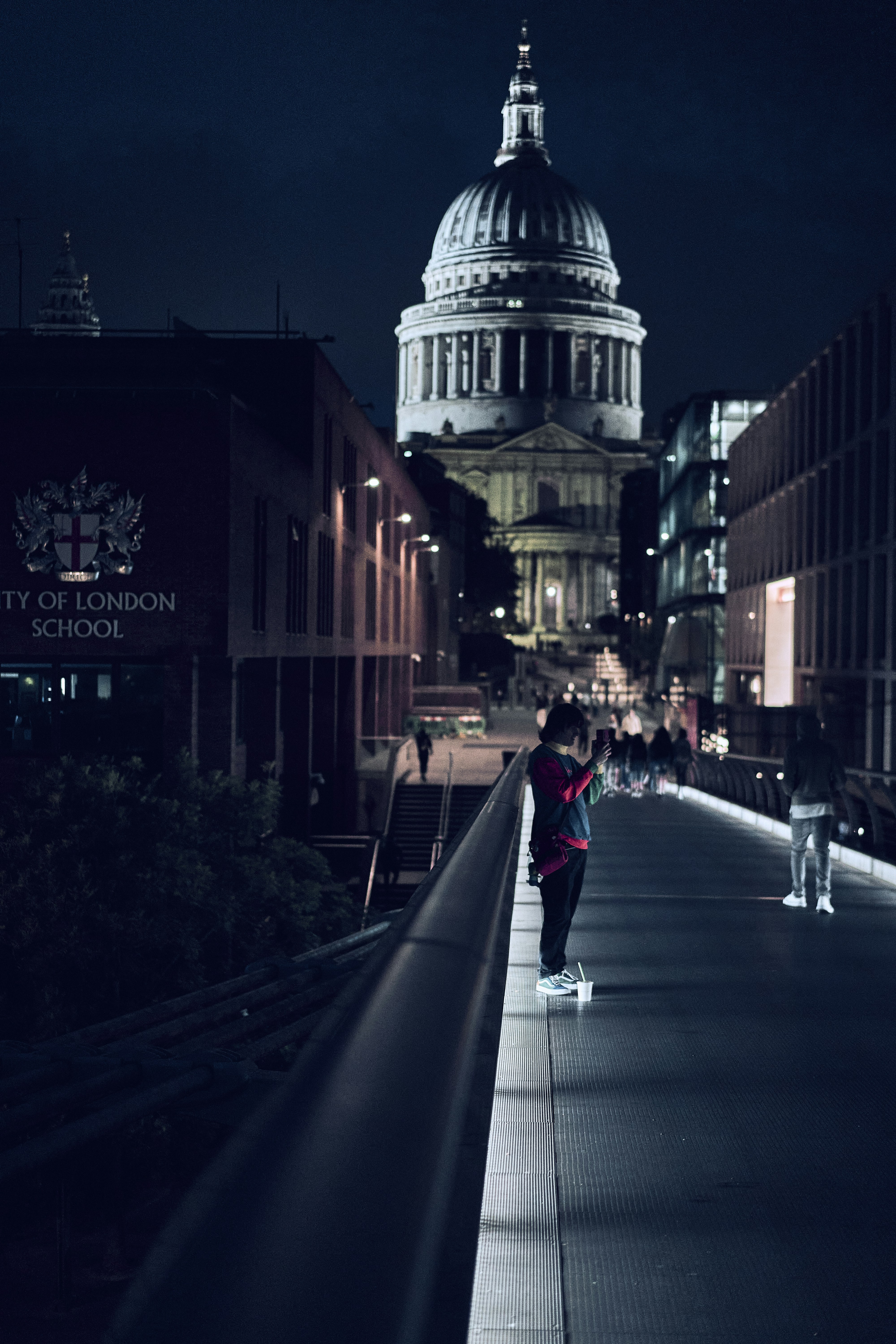 St Paul's Cathedral and the London skyline at night.