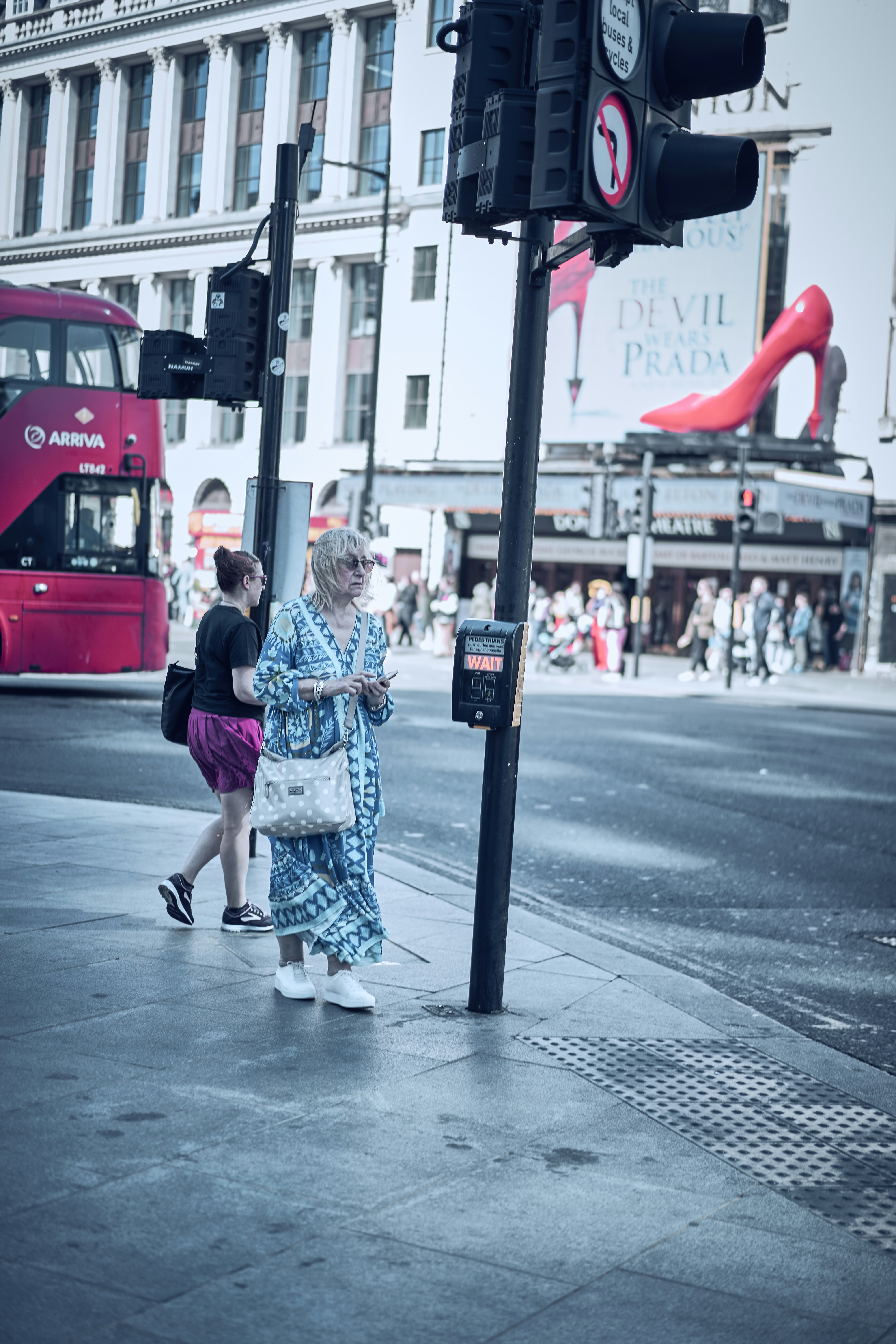 A street and cultural detail in London, England.
