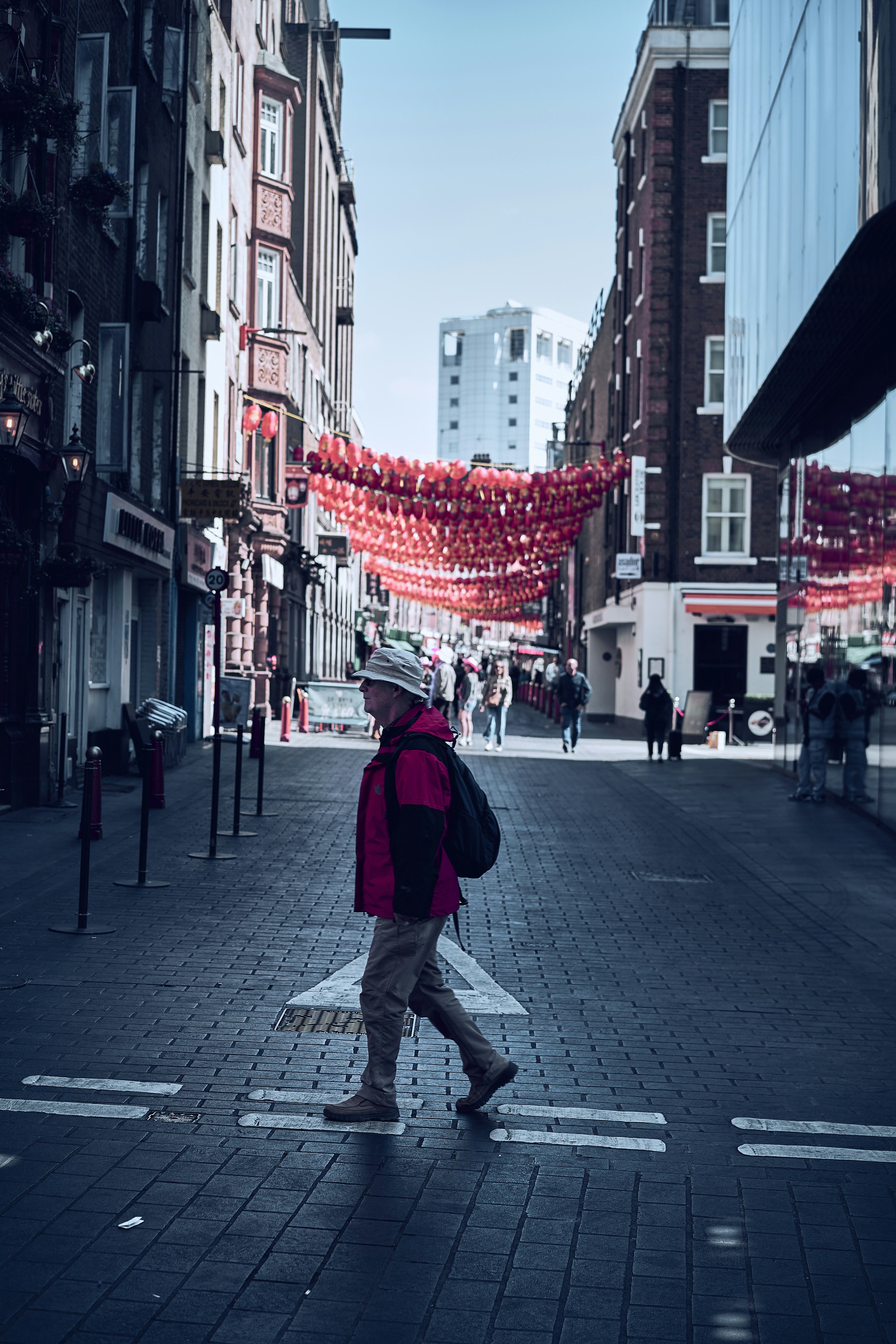 A street scene in central London, England.