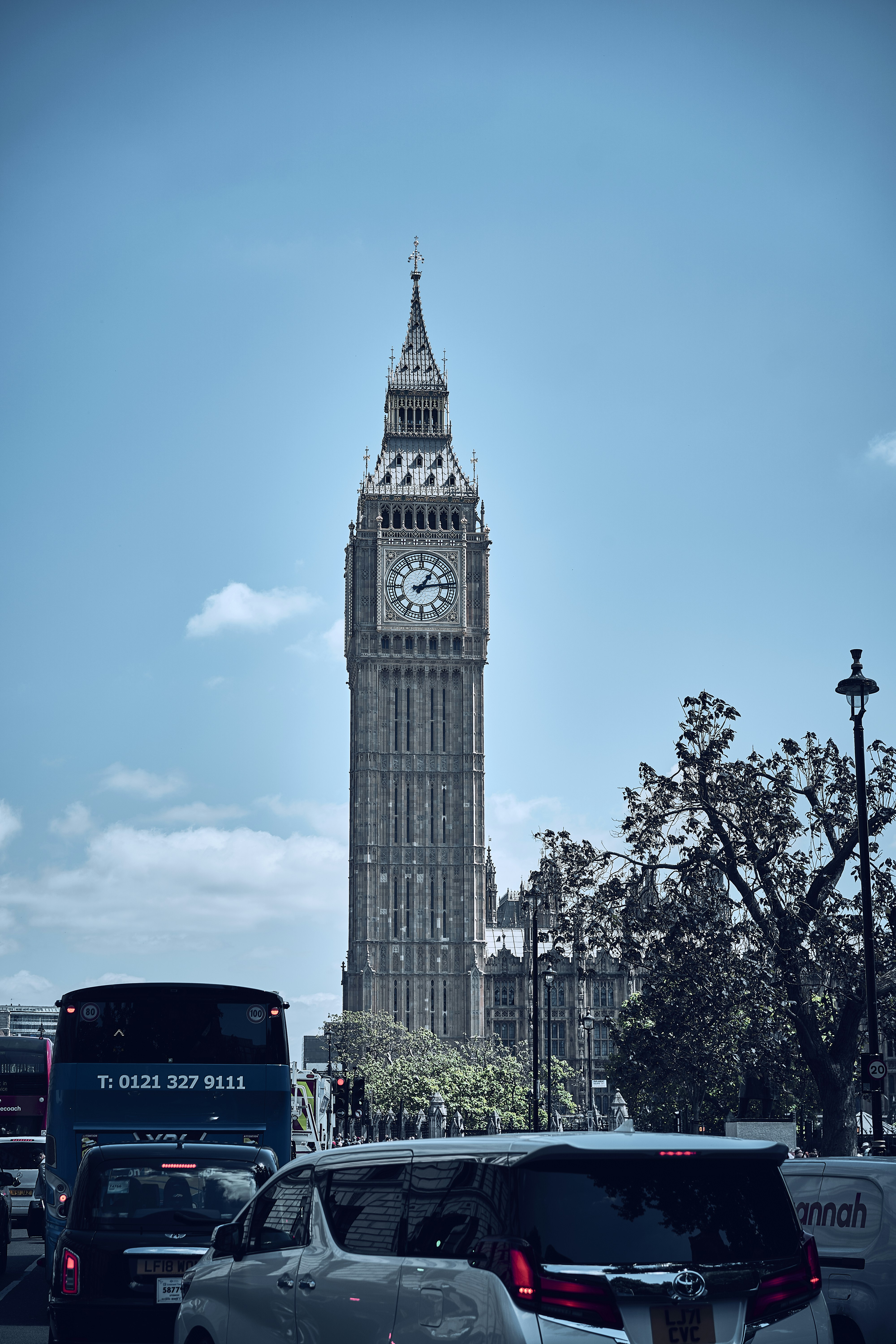 Big Ben and the Palace of Westminster in London, England.